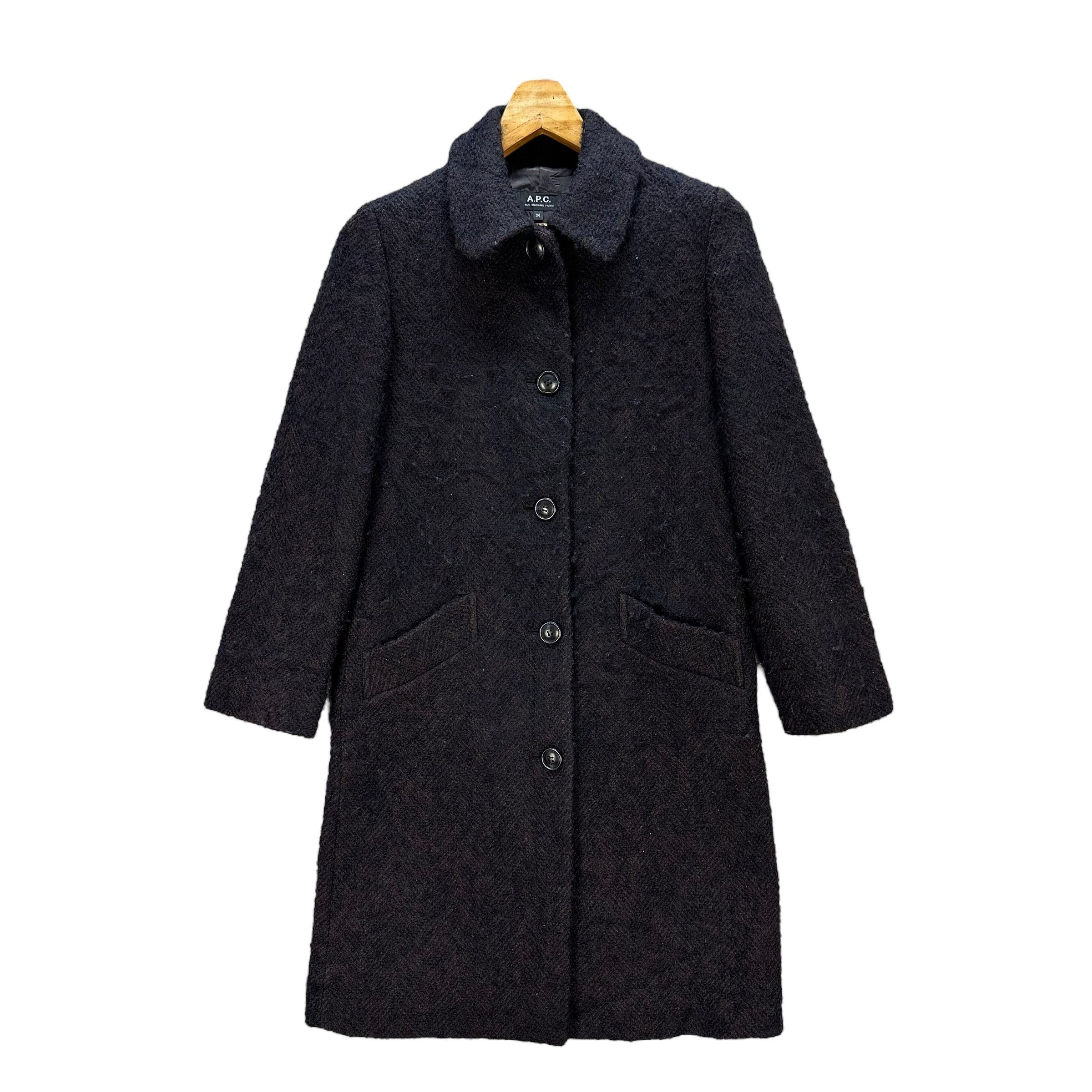 A.P.C. A.P.C Rue Madame Paris Wool Long Coat #A51-1183 Size S / US 4 / IT 40 - 1 Thumbnail
