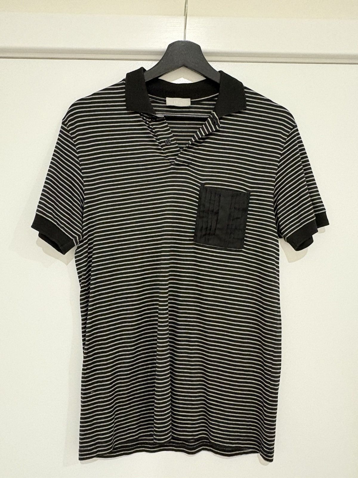 Dior Dior Homme SS06 Black Polo Shirt Rhinestones in size S | Grailed
