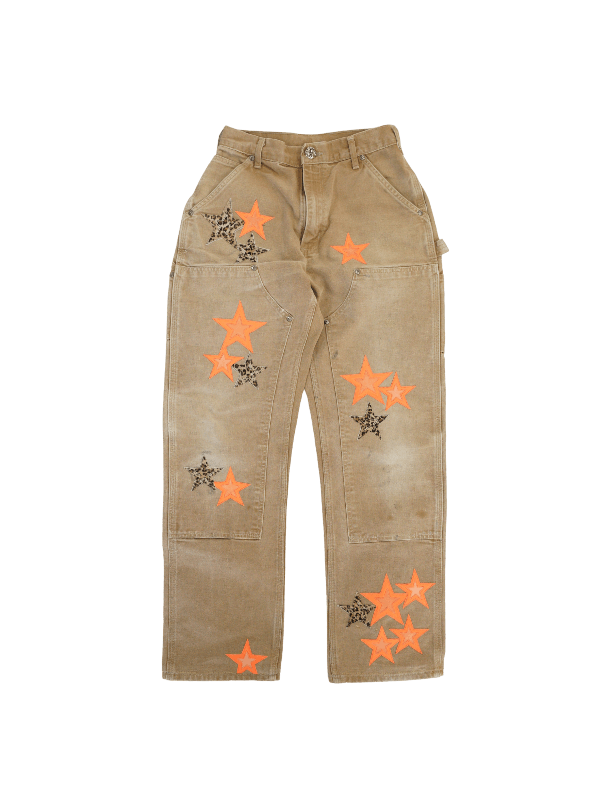 Chrome Hearts Chrome Hearts Las Vegas Orange Cheetah Star Carpenter Pants Size US 28 / EU 44 - 1 Thumbnail