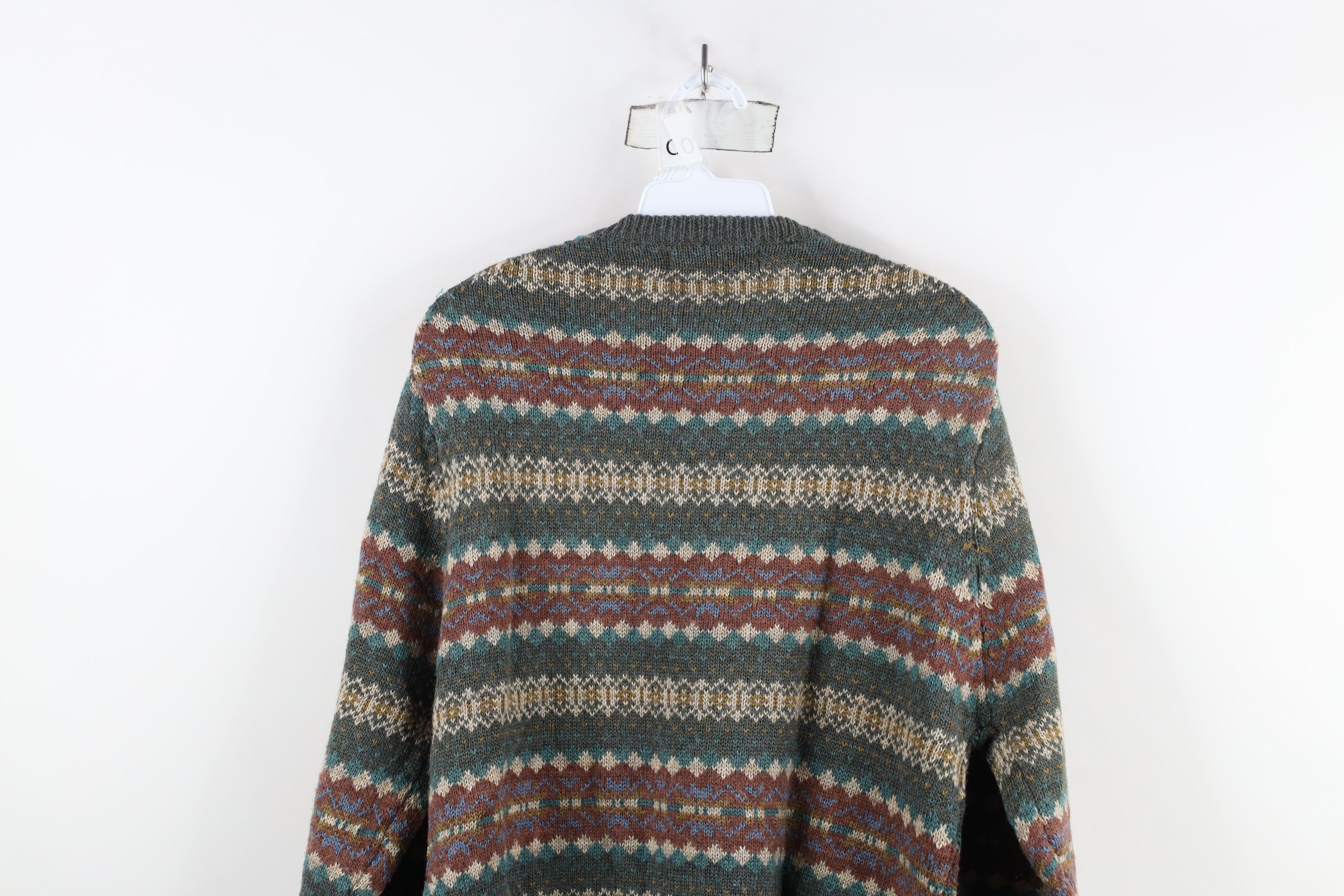 Vintage Vintage 90s Streetwear Blend Rainbow Fair Isle Knit Sweater Size US L / EU 52-54 / 3 - 12 Thumbnail