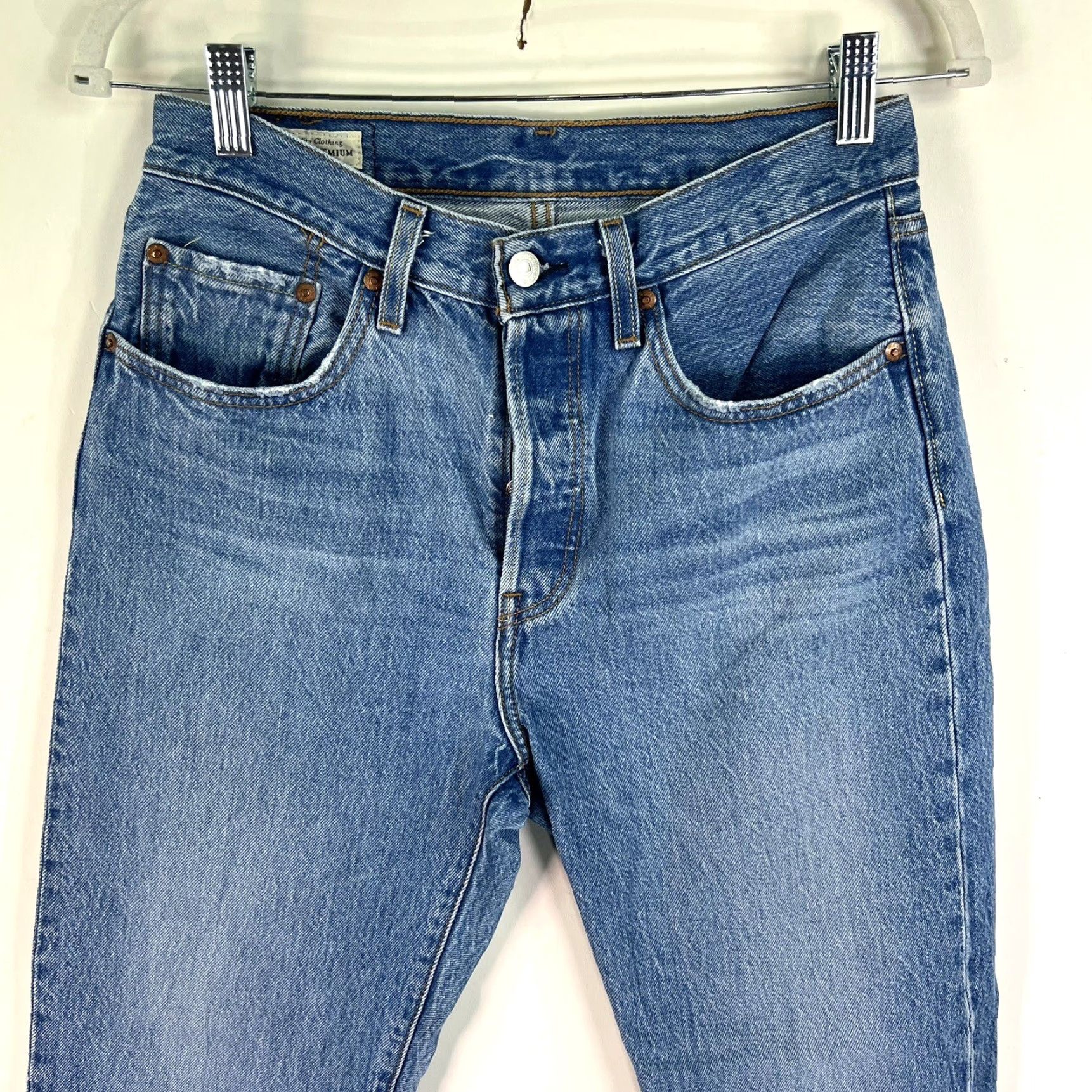 Levi's VINTAGE Levi's 501 Jeans Men's Size 27 Blue 28 Inseam 80s 90s Denim Straight Classic Size US 27 - 2 Thumbnail
