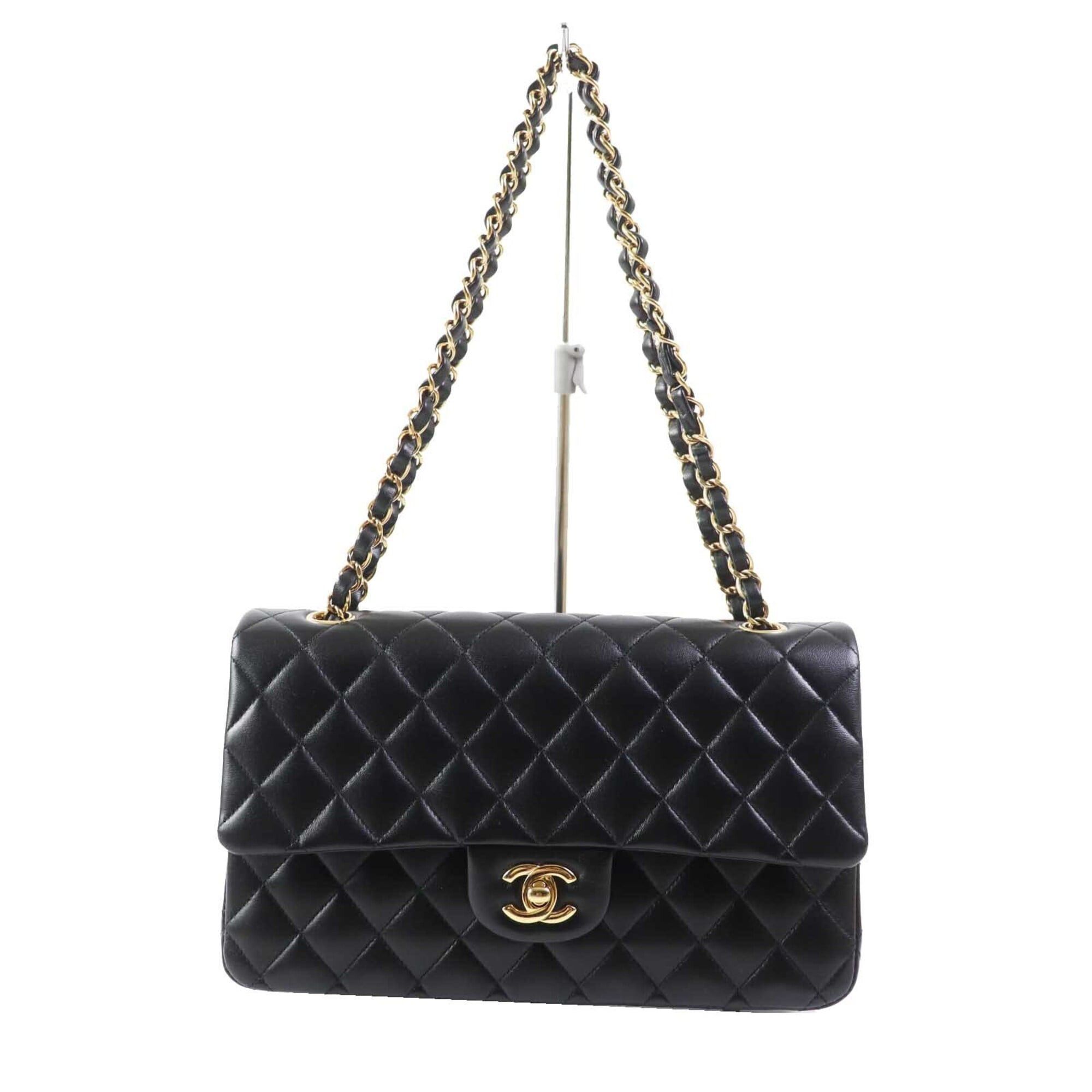 Chanel CHANEL A01112 Matelassé 25 Lambskin Shoulder Bag, Random Serial Number, Double Flap, Chain, Black with Gold Hardware, Comes Box and Dust Made in France, Women's. Size ONE SIZE - 1 Thumbnail
