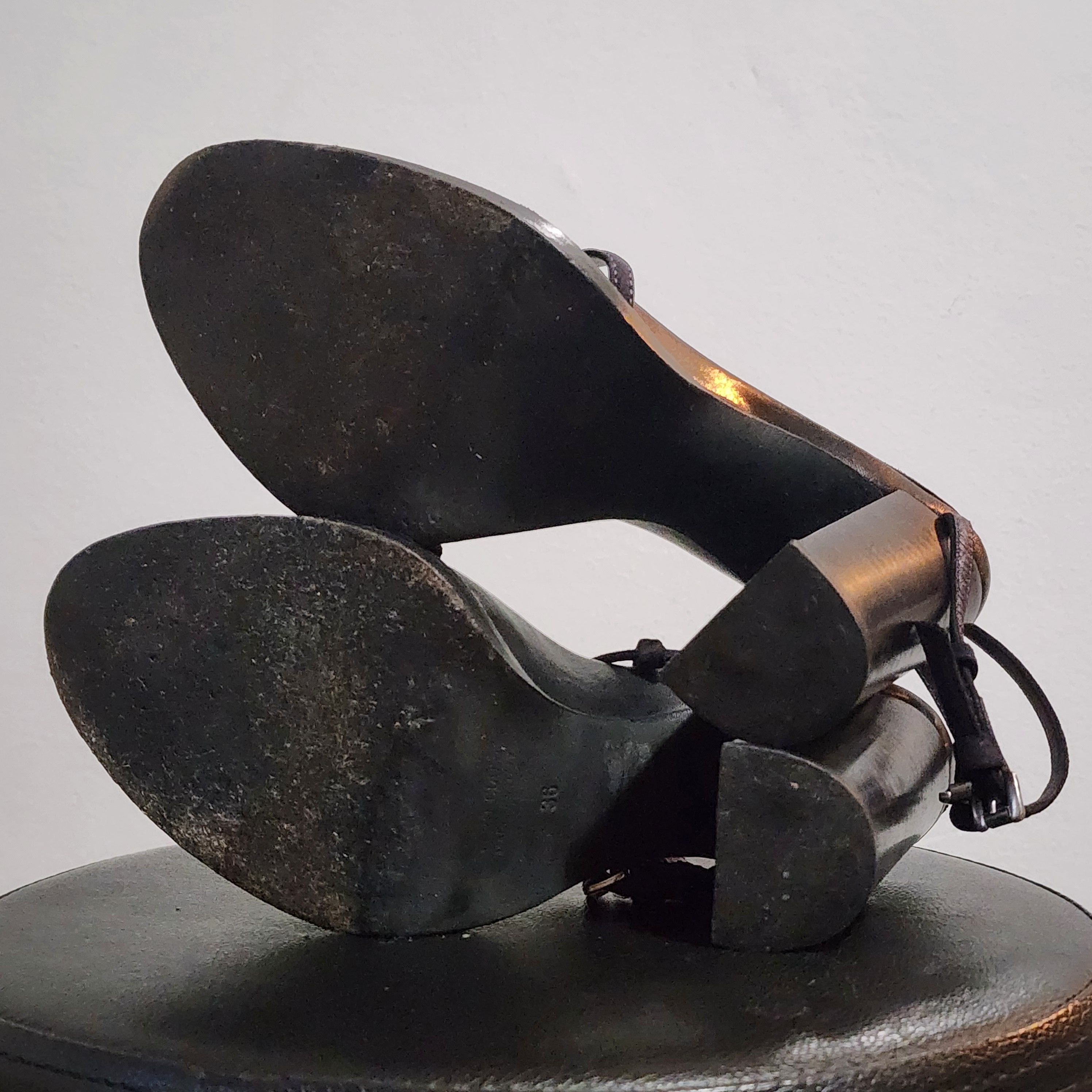 Ann Demeulemeester Heeled leather sandals Size US 6 / IT 36 - 8 Thumbnail