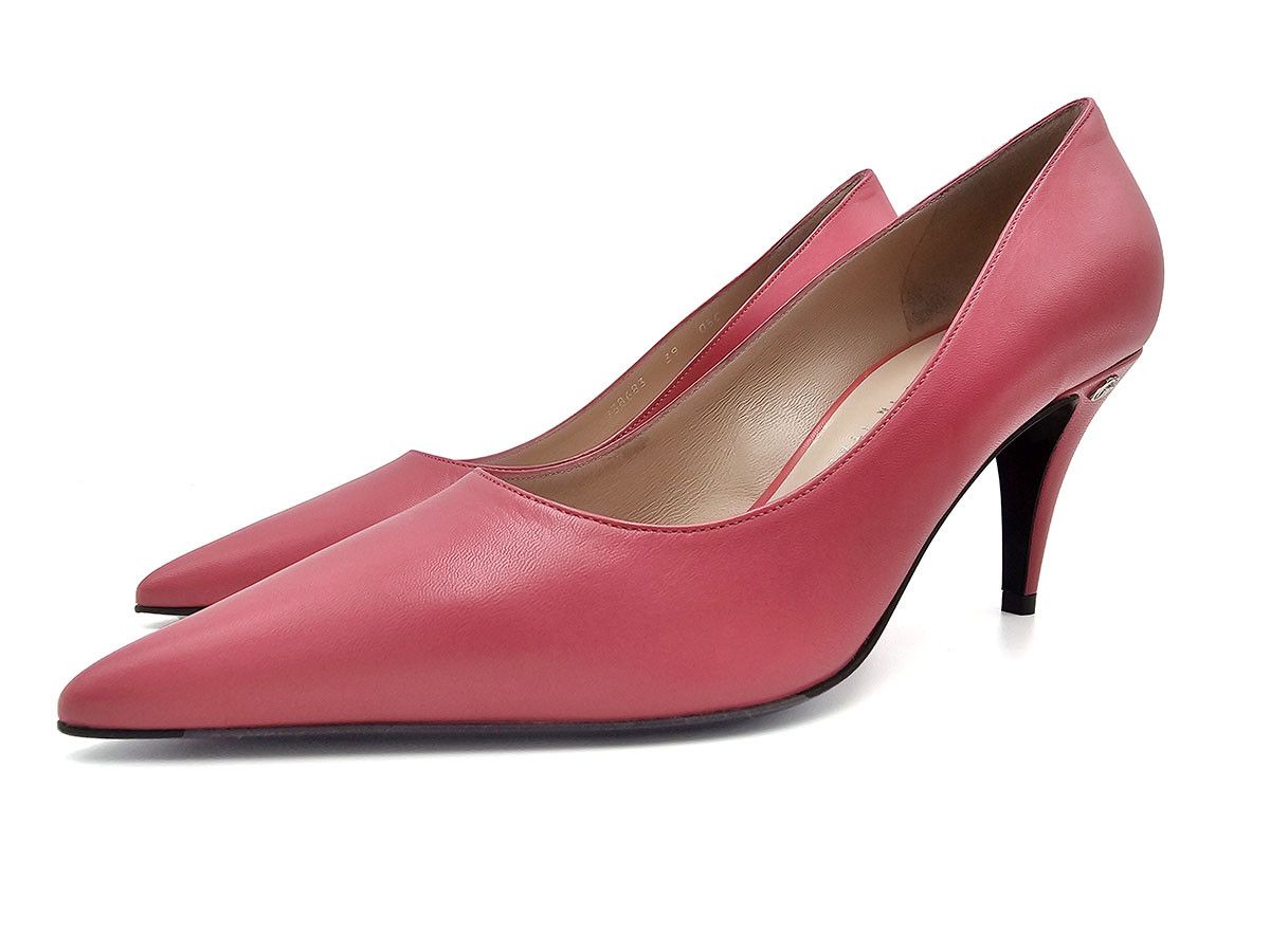 Gucci Gucci Pink Leather Mid Heel Pumps Women’s Shoes Size 39 US 9 Size US 9 / IT 39 - 3 Thumbnail