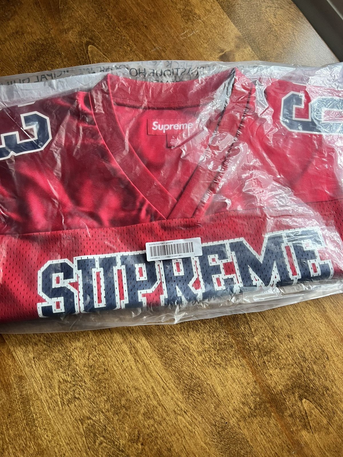 Supreme Bones Football Jersey Lサイズ レッド Size Large - FW25 Supreme Bones Football Jersey Graphic Logo Red