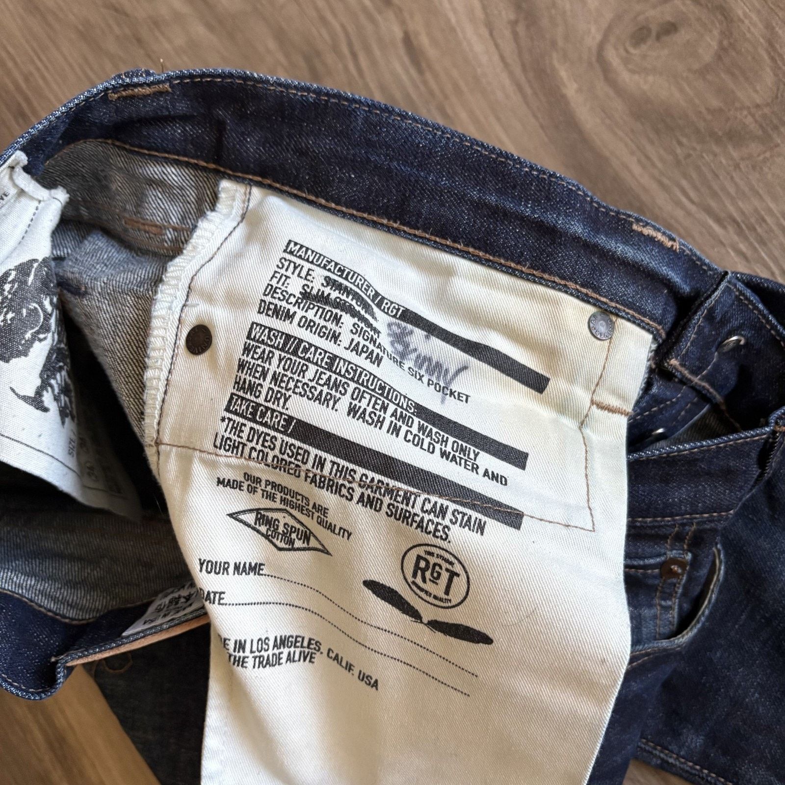 Rogue Territory Rogue Territory RGT Stanton Slim Selvedge Denim Jeans 29x36 Size US 29 - 10 Thumbnail