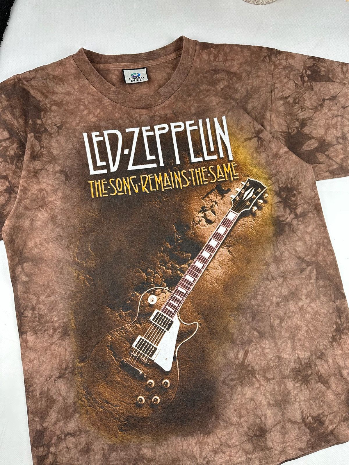 Band Tees × Liquid Blue × Vintage Vintage 2000s Led Zeppelin Liquid Blue Brown Tee Size US L / EU 52-54 / 3 - 2 Thumbnail