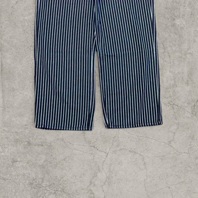 Japanese Brand Cool wide skater Japanese style jeans in stripe blue. Size L Size US 34 / EU 50 - 4 Thumbnail