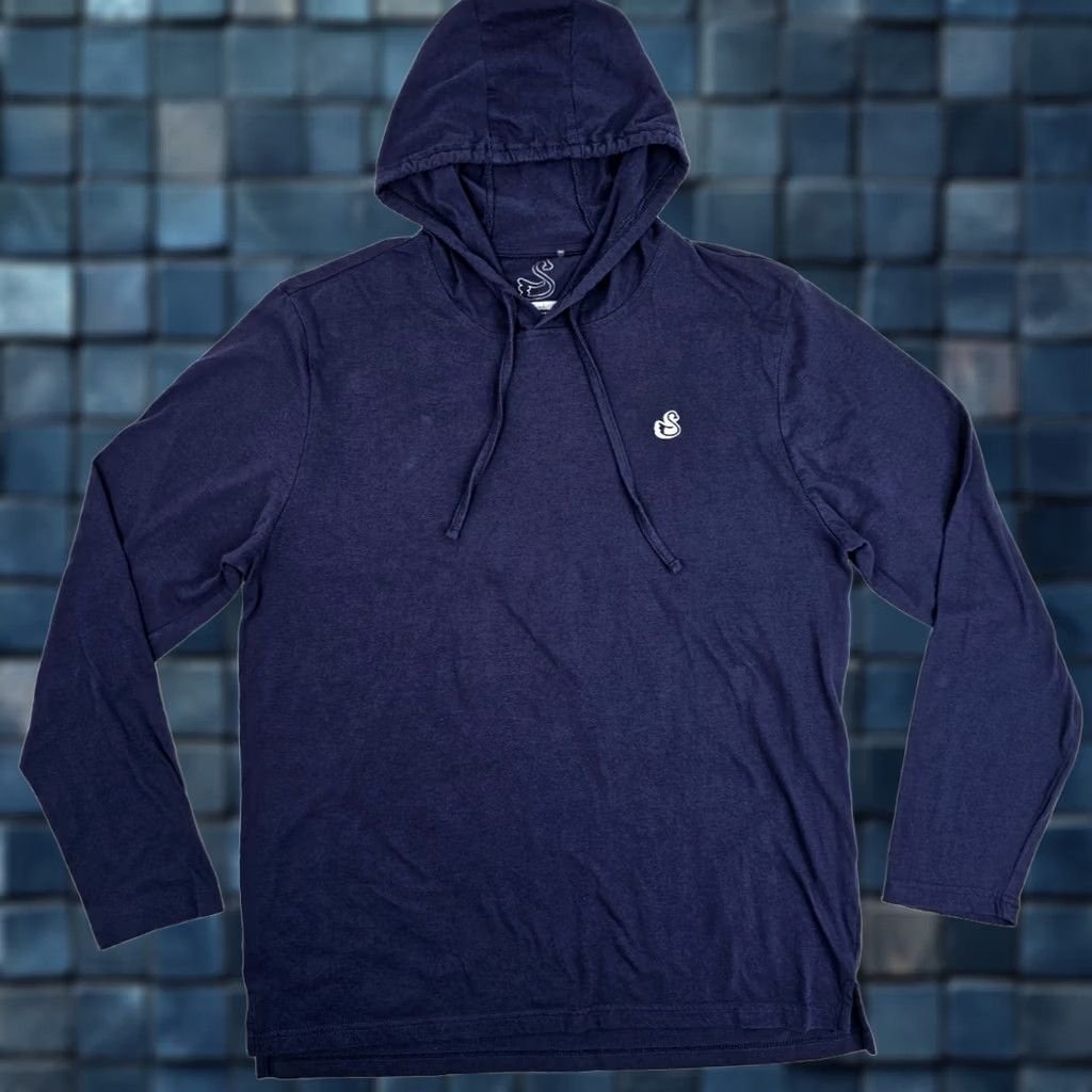 Vintage Swannies Bogey Train Golf Hoodie Pullover Men L Navy Blue Lightweight Graphic Slim/Regular Fit Commodities Size US L / EU 52-54 / 3 - 1 Thumbnail