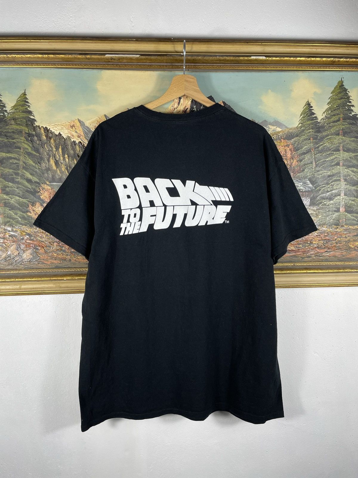 Band Tees × Vintage Black Vintage Retro Y2k 00s T shirt Tee Back To The Future Size US XL / EU 56 / 4 - 5 Thumbnail