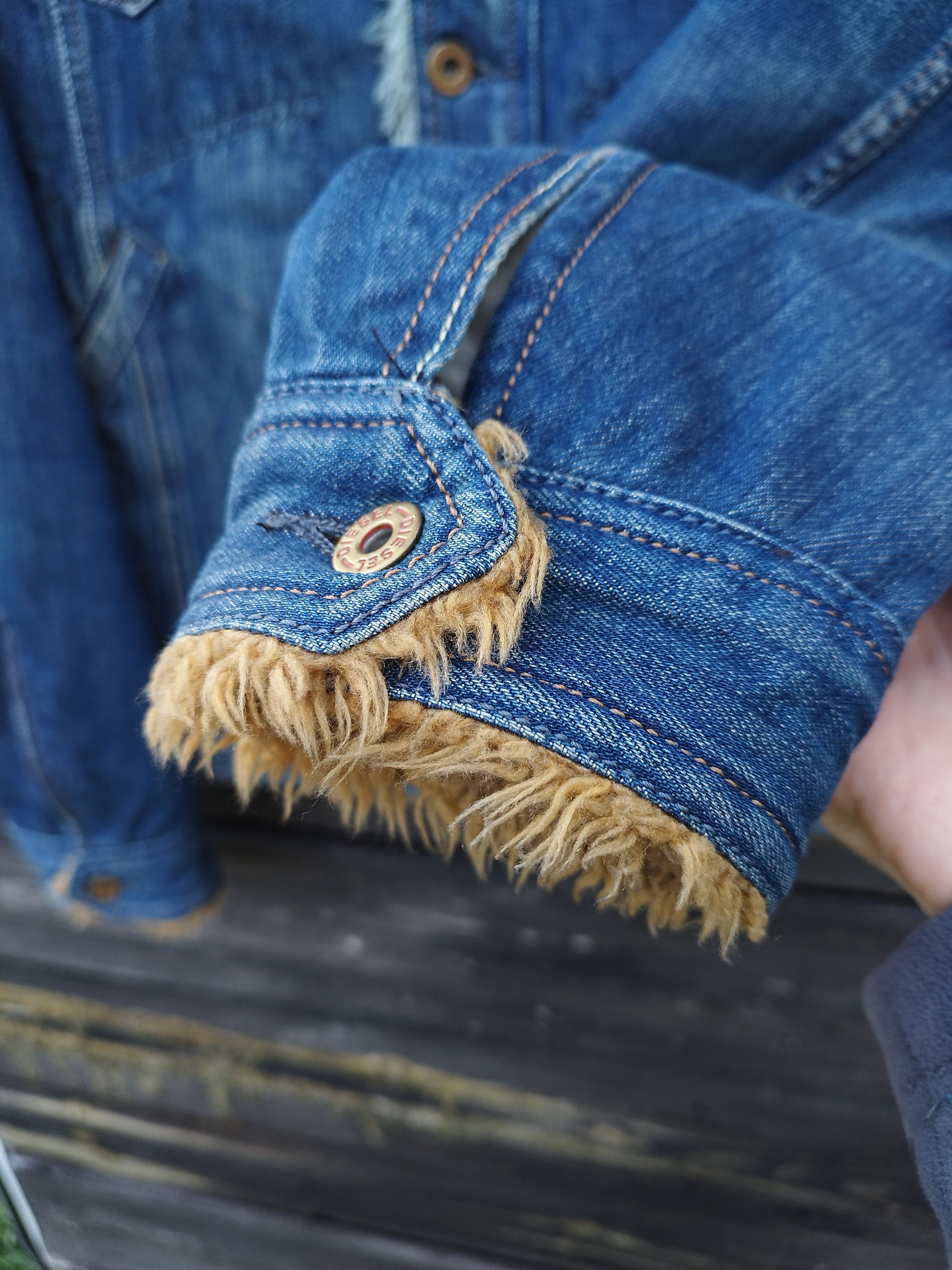 Diesel Vintage Diesel Denim Sherpa Lined Trucker Jacket Blue Men's Size US M / EU 48-50 / 2 - 10 Thumbnail
