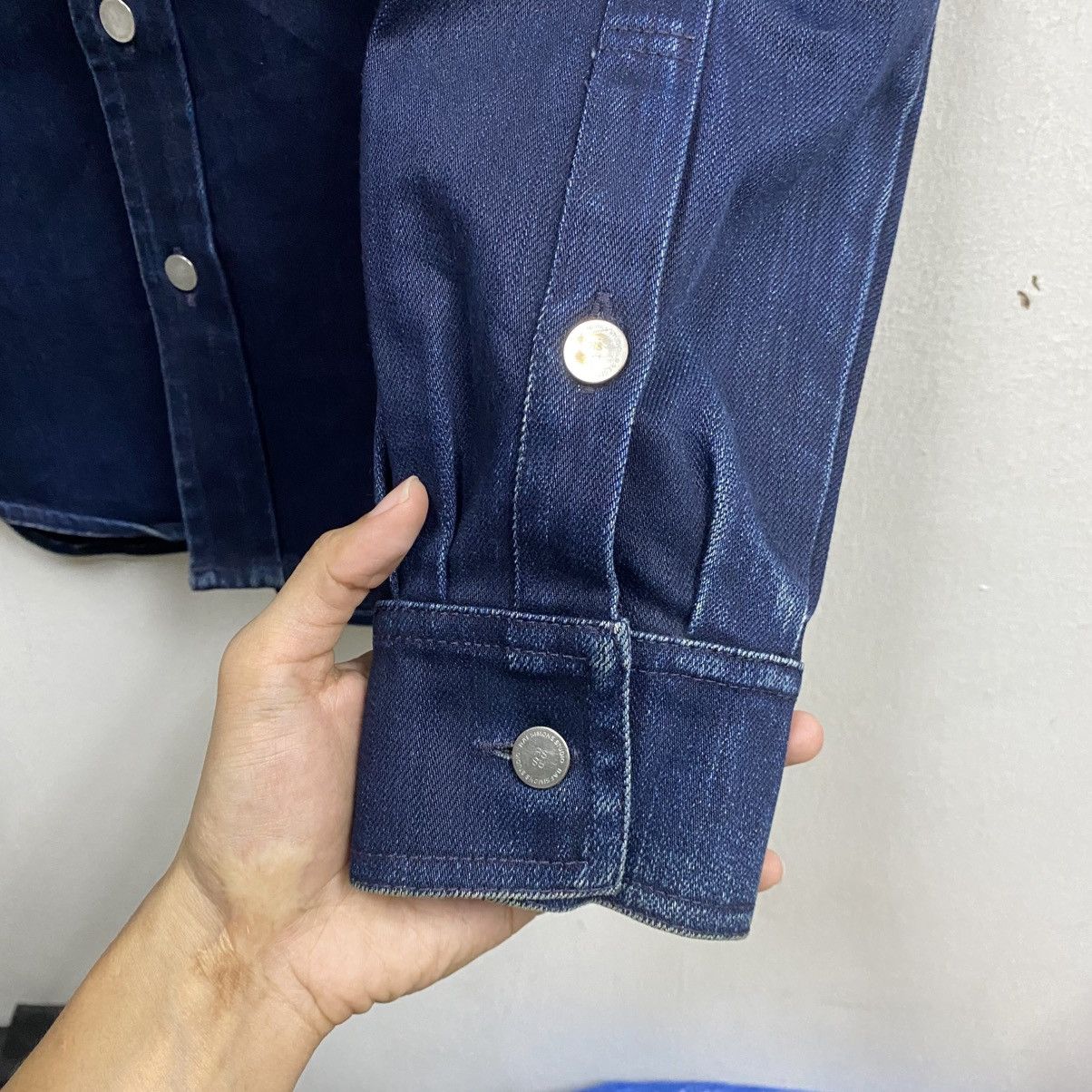 Raf Simons RAF simons Denim Shirt With Leather Patch Size US M / EU 48-50 / 2 - 7 Thumbnail