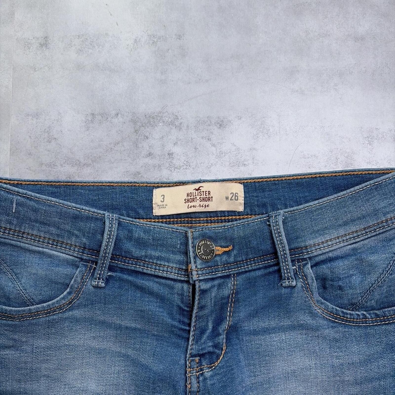 Other Y2K Blue Hollister Surf Grunge Mini Denim Shorts Size 42" / US 20 - 3 Thumbnail