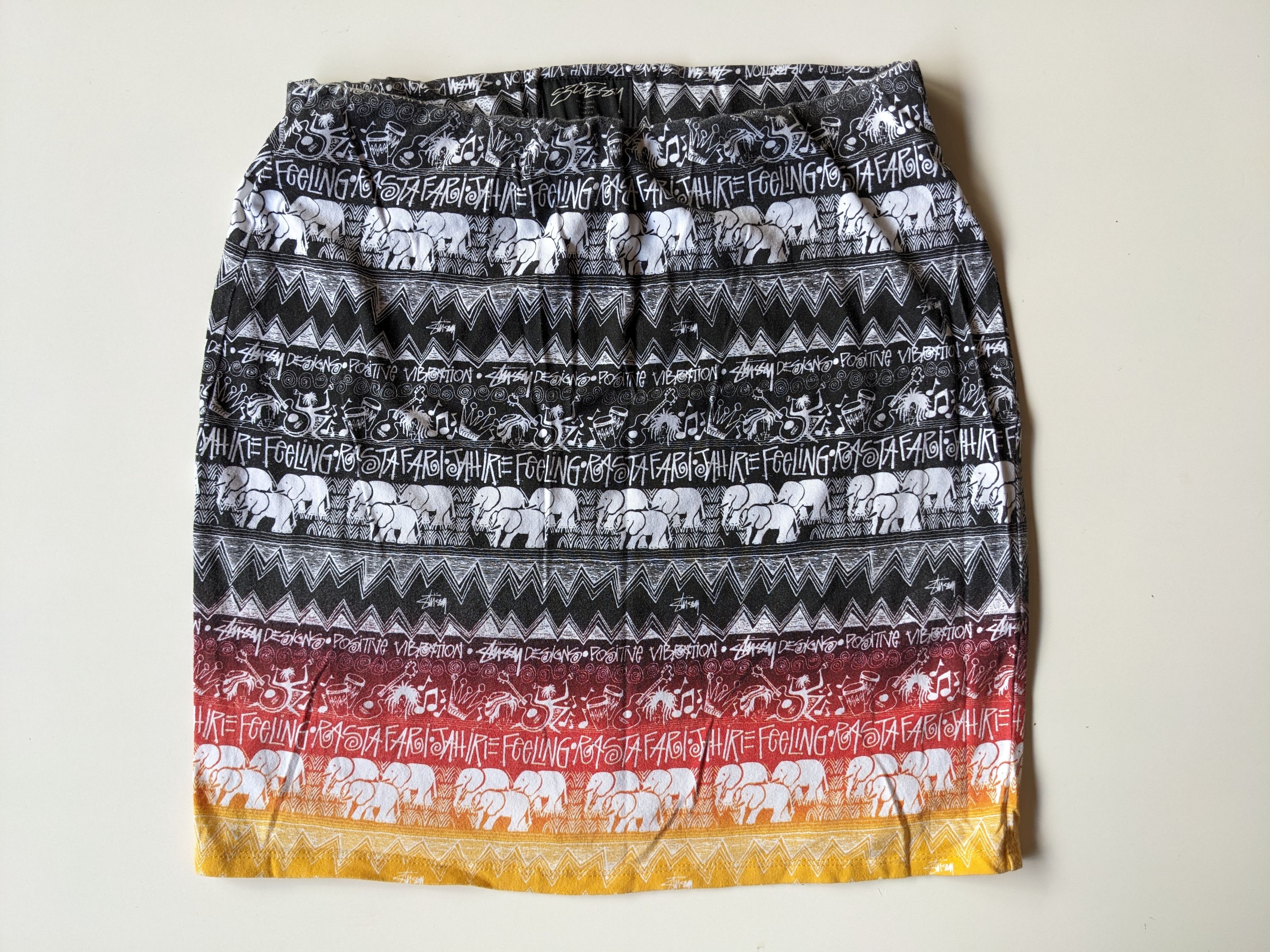 Stussy × Vintage Vintage STUSSY Tribe mini skirt Size 27" / US 4 / IT 40 - 1 Thumbnail