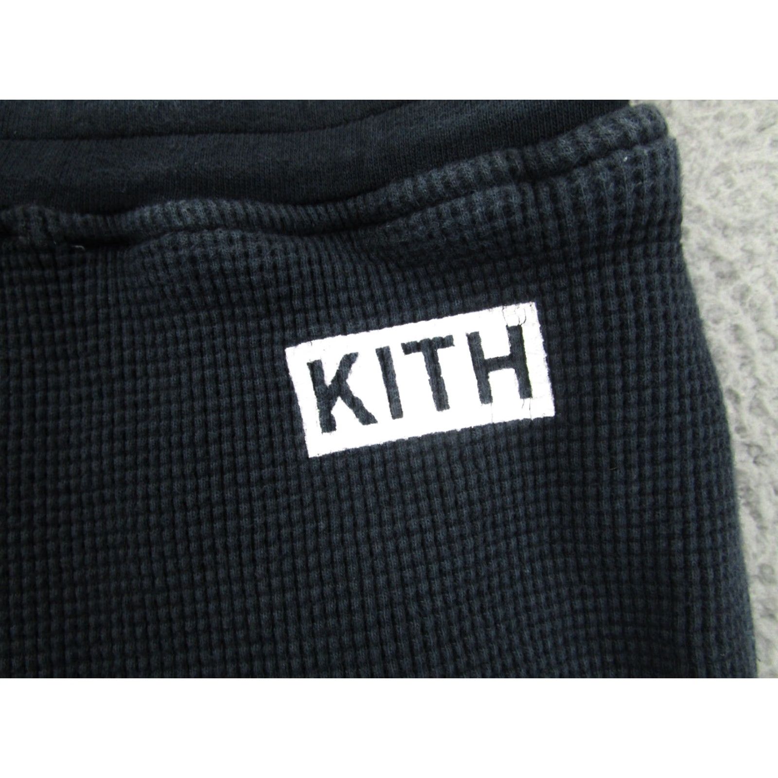 Kith KITH Sweatpants Mens XS Black Waffle Thermal Joggers Calux Pants Adult Size US 27 - 6 Thumbnail