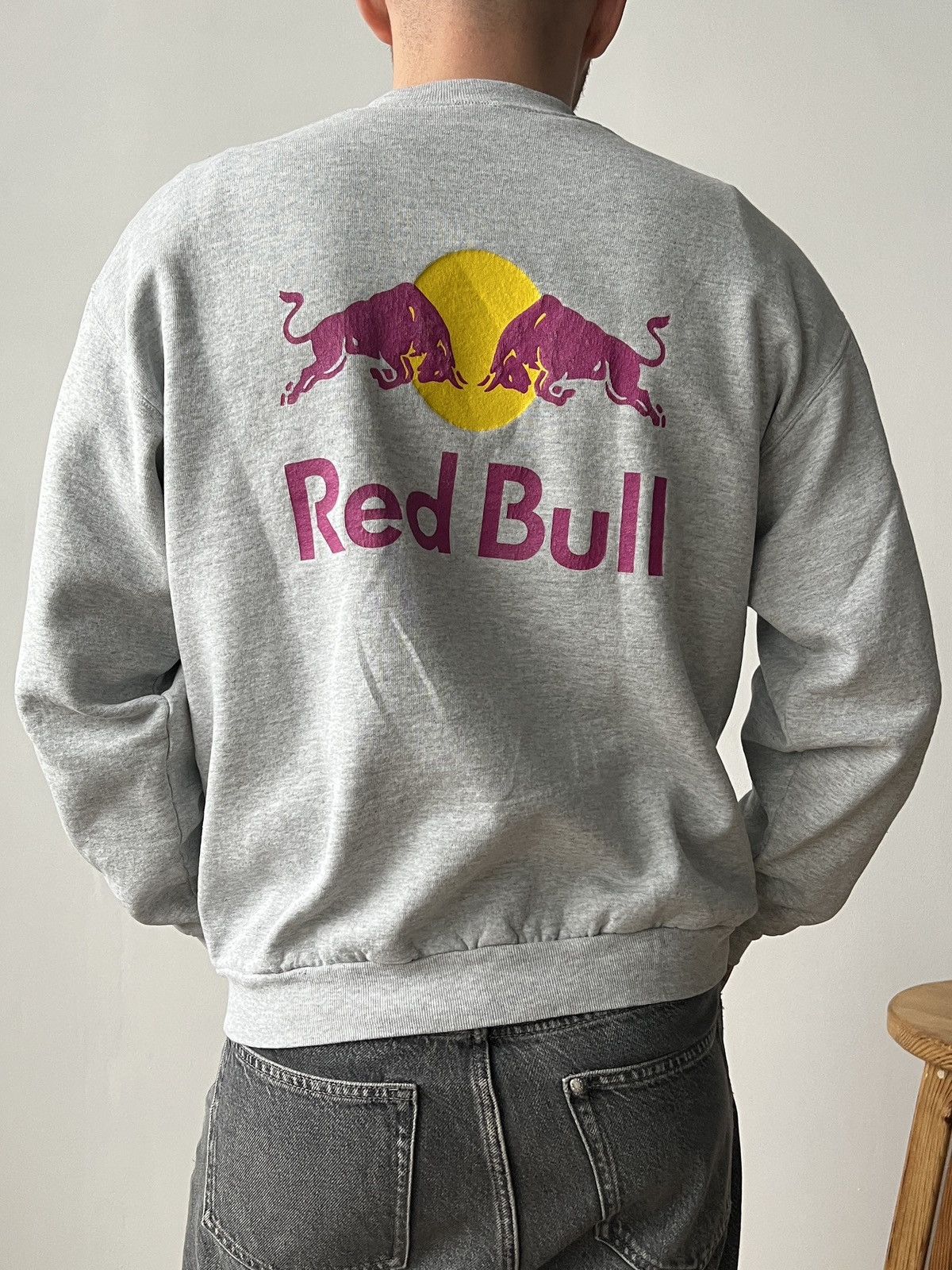Red Bull Vintage Red Bull Big Logo Cotton Grey Sweatshirt Size M/L Size US M / EU 48-50 / 2 - 1 Thumbnail