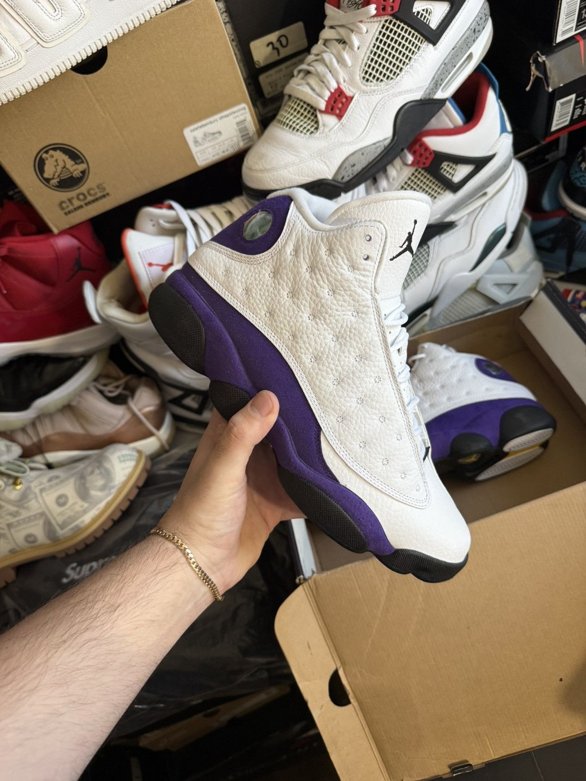 Jordan Brand Jordan retro 13 laker sz 9.5 Size US 9.5 / EU 42-43 - 1 Thumbnail