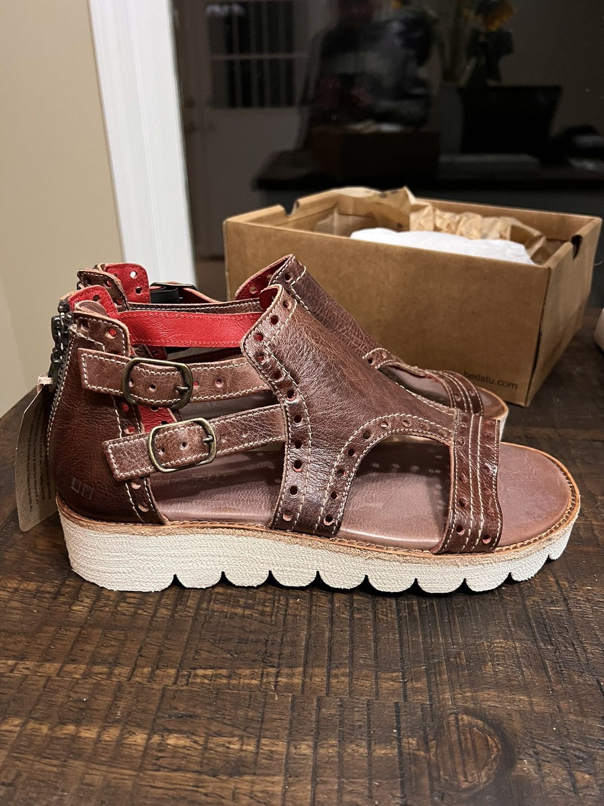 image of Bed Stu Sandals in Brown, Women's (Size 10)