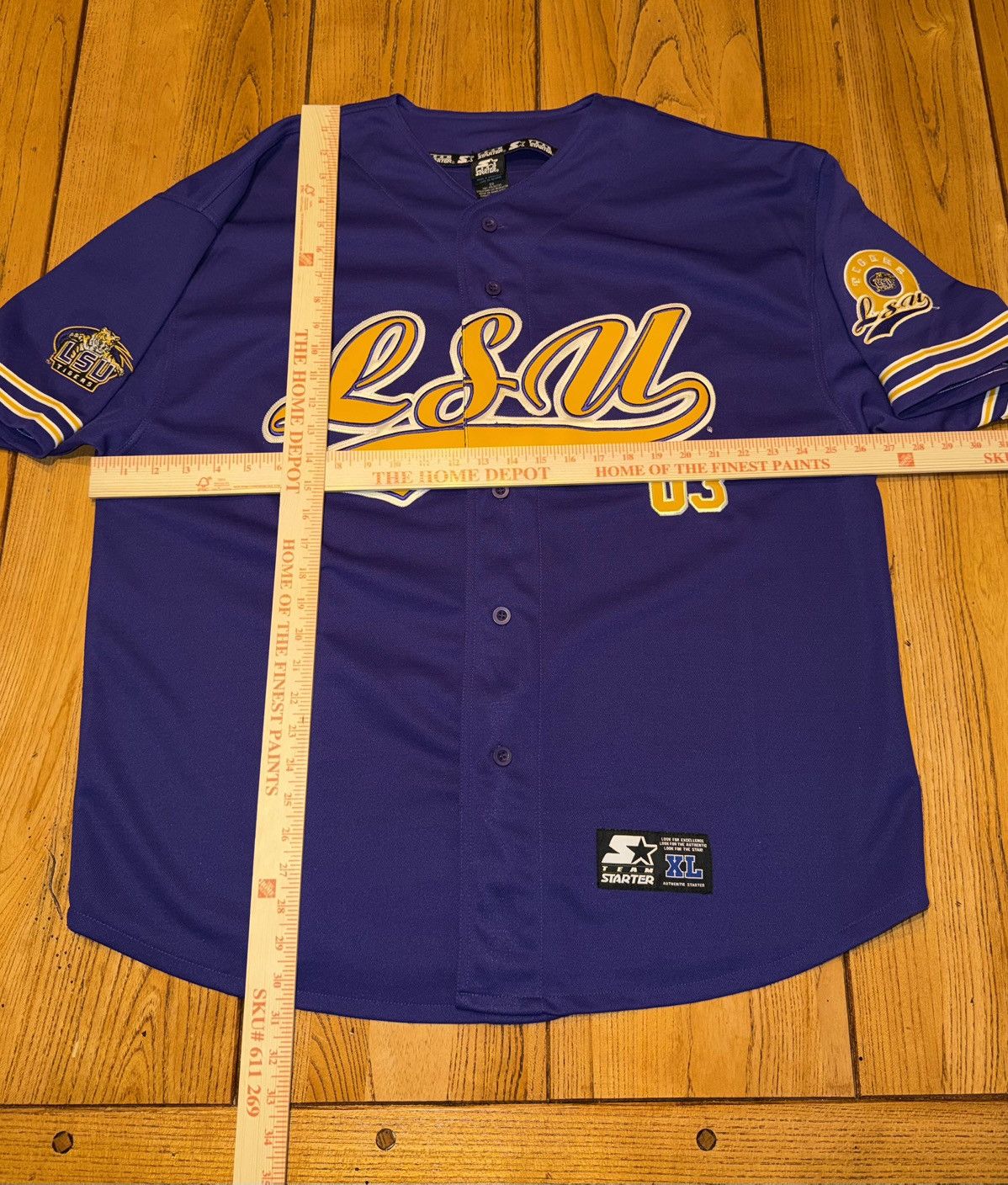 Starter LSU Tigers Team Starter Purple Men’s Baseball Jersey Size XL Size US XL / EU 56 / 4 - 11 Thumbnail