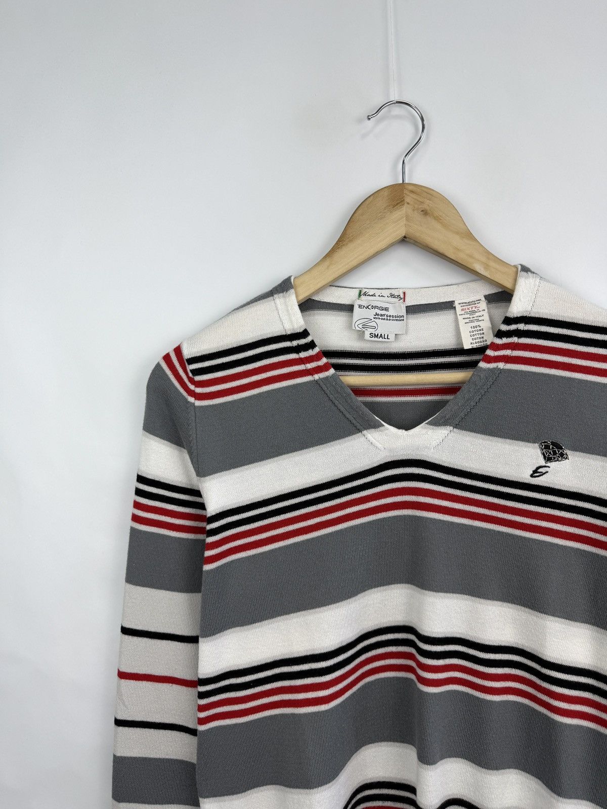 Energie 🇮🇹 Vintage 90s Energie Miss Sixty Diamond Logo Sweater Retro Size S / US 4 / IT 40 - 2 Thumbnail