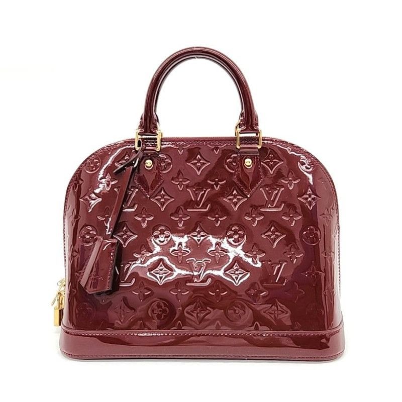 image of Louis Vuitton Monogram Vernis Alma Pm Hand Bag in Brown, Women's