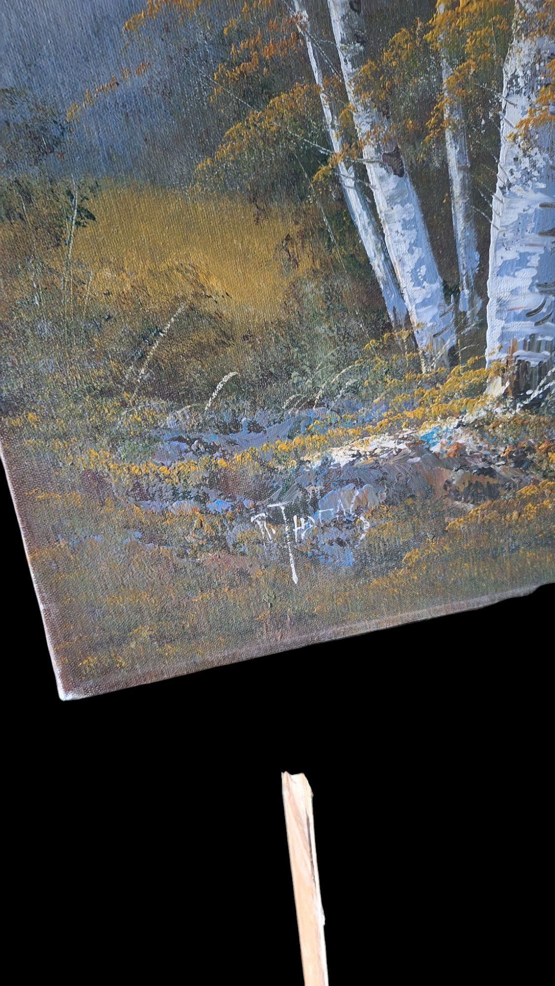Designer Signed R. Thomas Oil Painting 36”Wide 24”Tall Size ONE SIZE - 6 Thumbnail