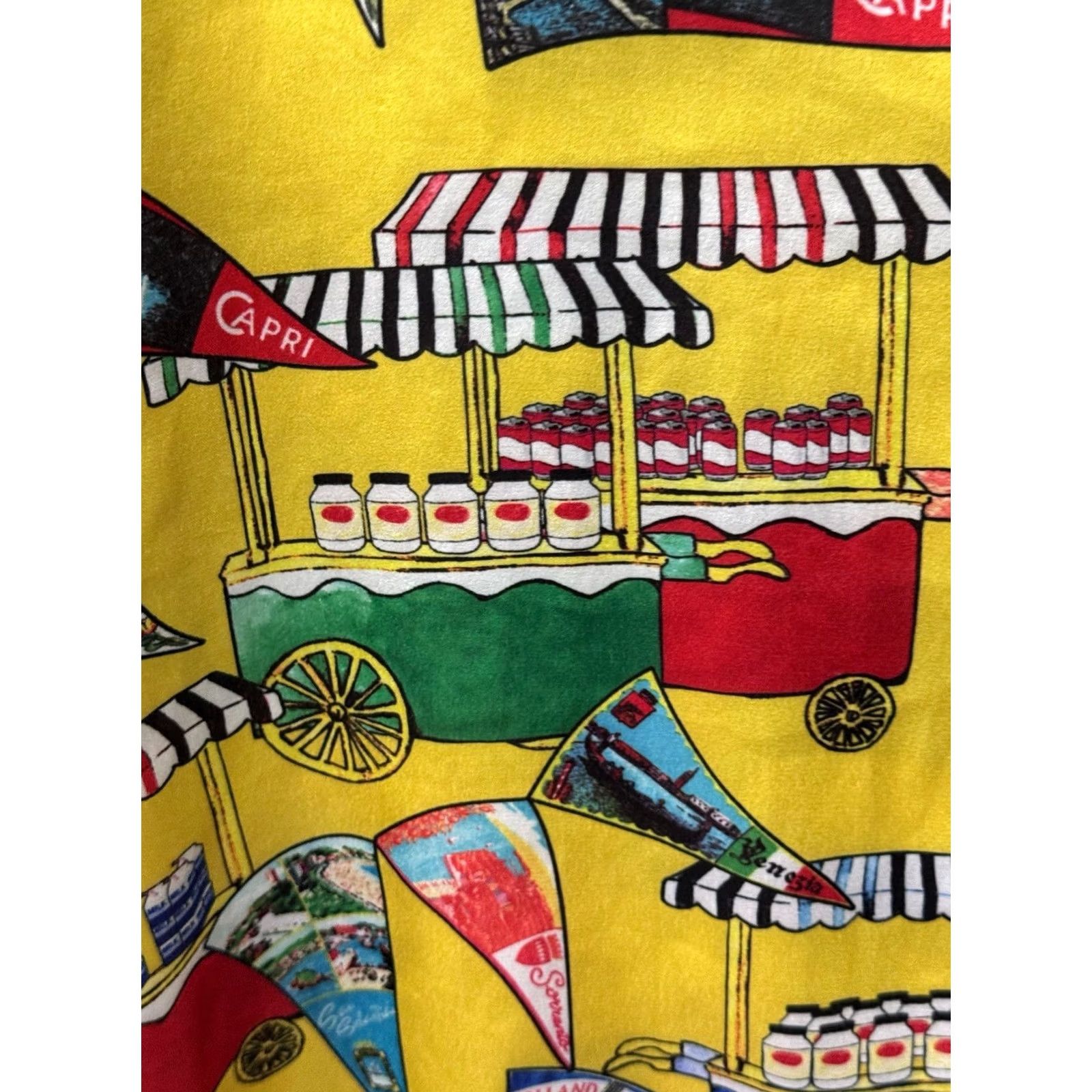Asos RARE Asos CapriItalian Food Cart Hawaiian SHORT SLEEVE BUTTON UP SHIRT XL Size US XL / EU 56 / 4 - 7 Thumbnail