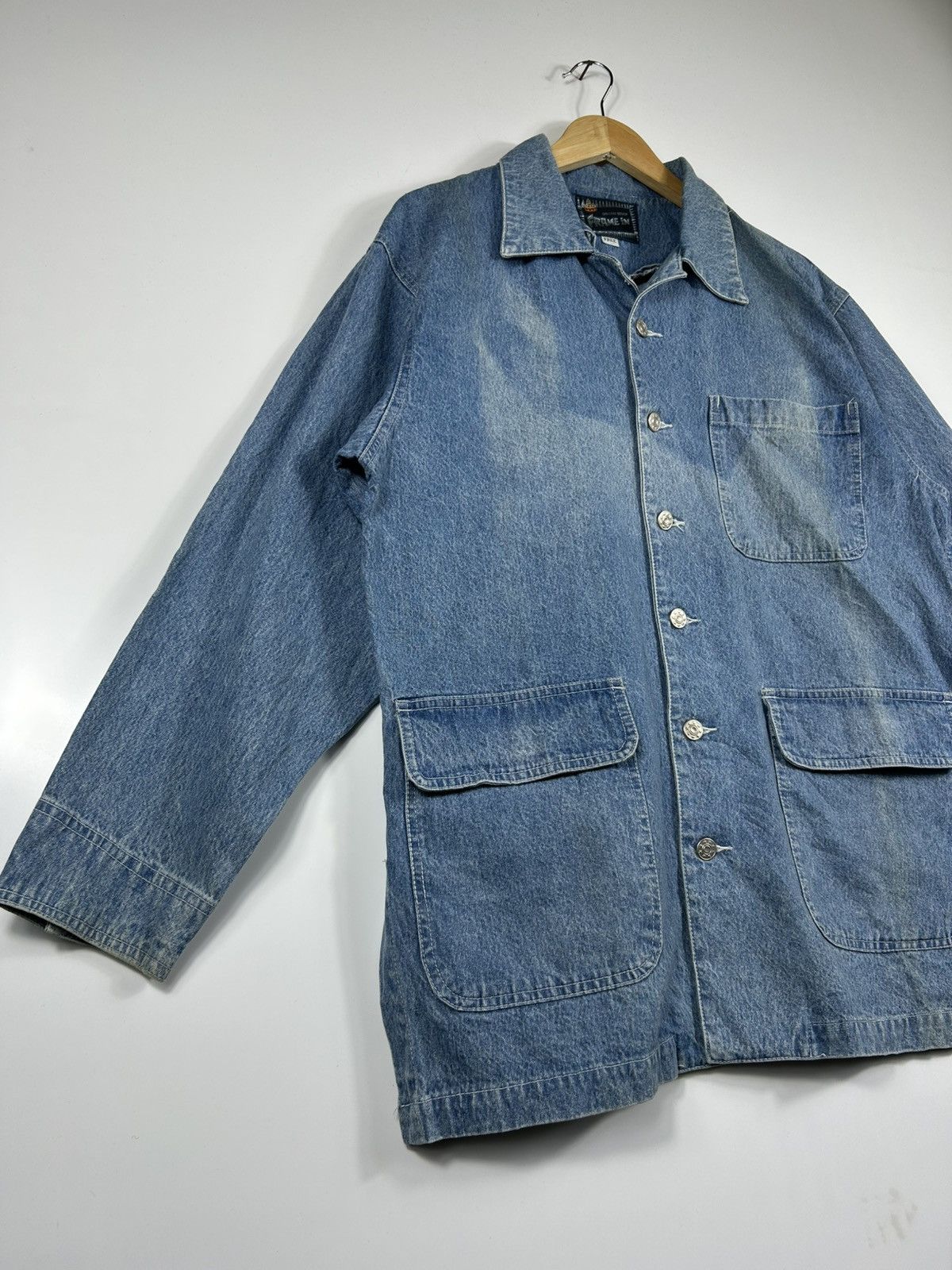 Japanese Brand × Vintage ⚡️Vintage Frame In Chore Denim Jacket Size US L / EU 52-54 / 3 - 2 Thumbnail