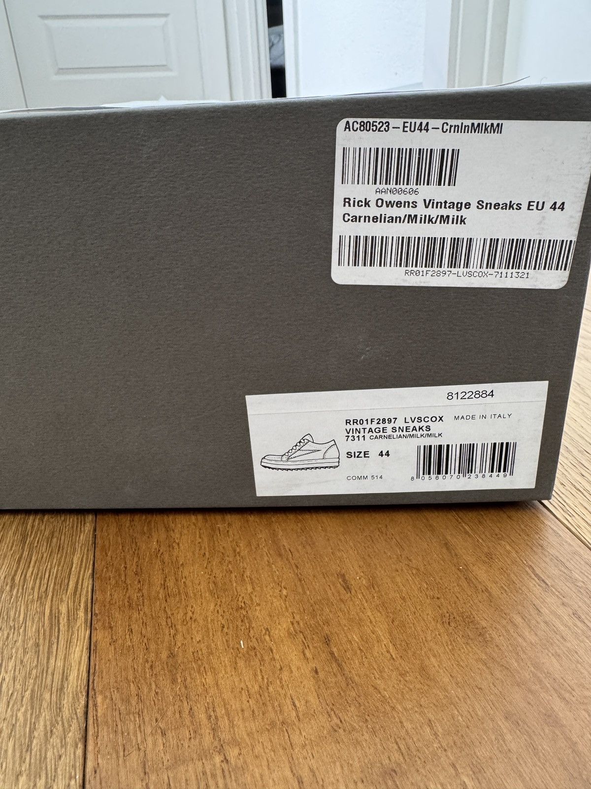 Rick Owens RICK OWENS CARNELIAN VINTAGE SNEAKERS Size US 11 / EU 44 - 10 Thumbnail