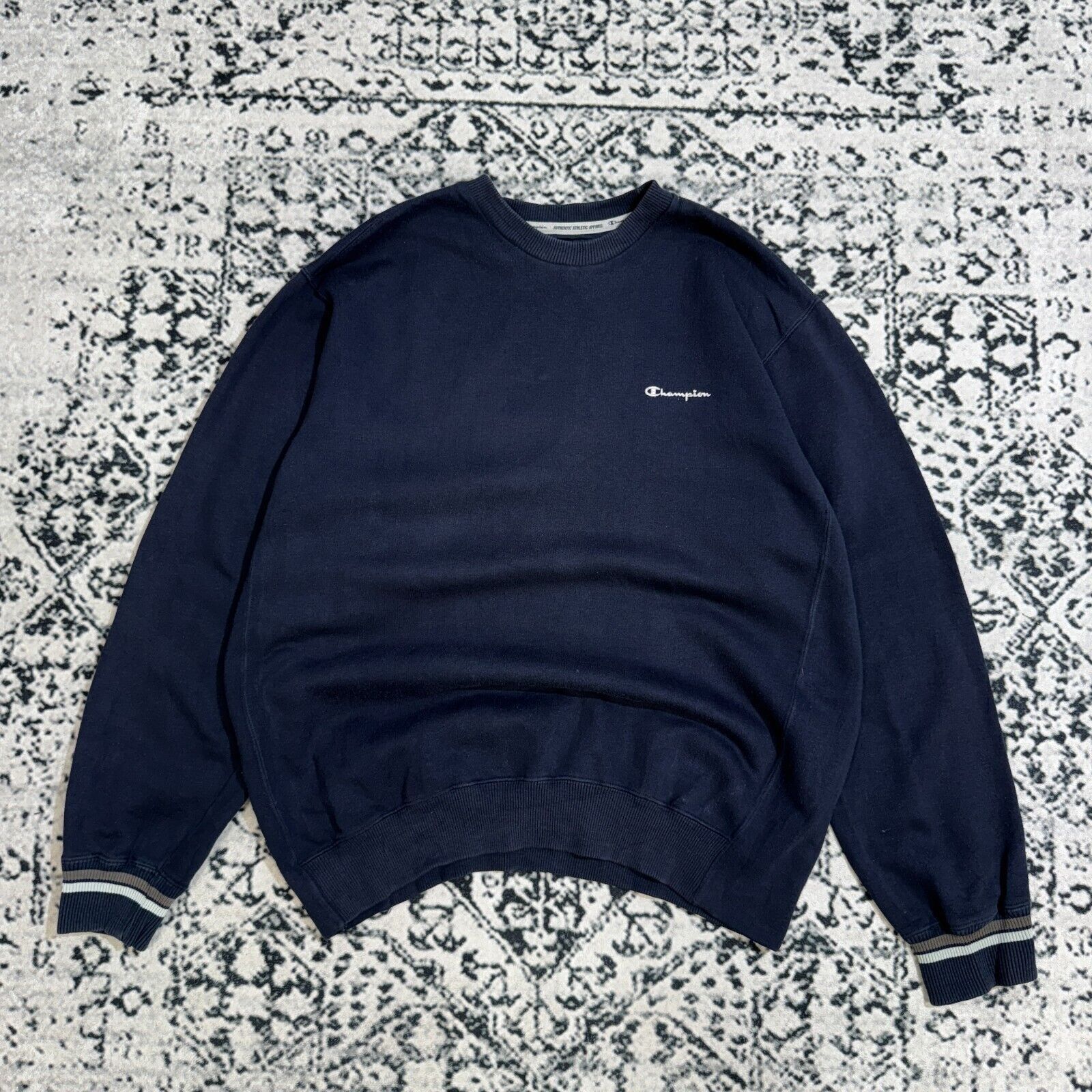 Champion × Vintage Vintage Champion Unisex Navy Blue Cotton Crewneck Size XL Size US XL / EU 56 / 4 - 1 Thumbnail