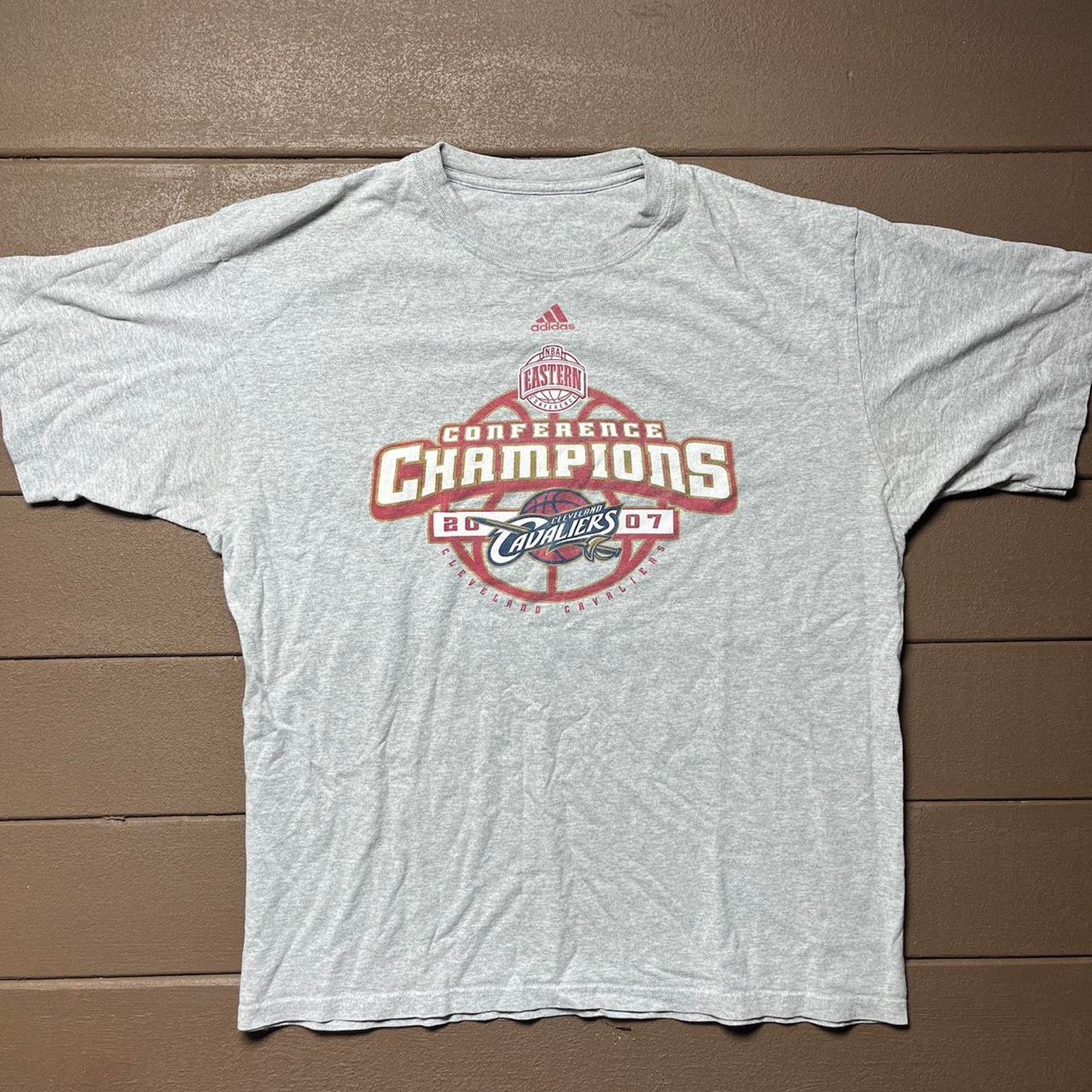 NBA 2007 NBA Conference Champions Cleveland Cavs Adidas Shirt Size US XXL / EU 58 / 5 - 1 Thumbnail