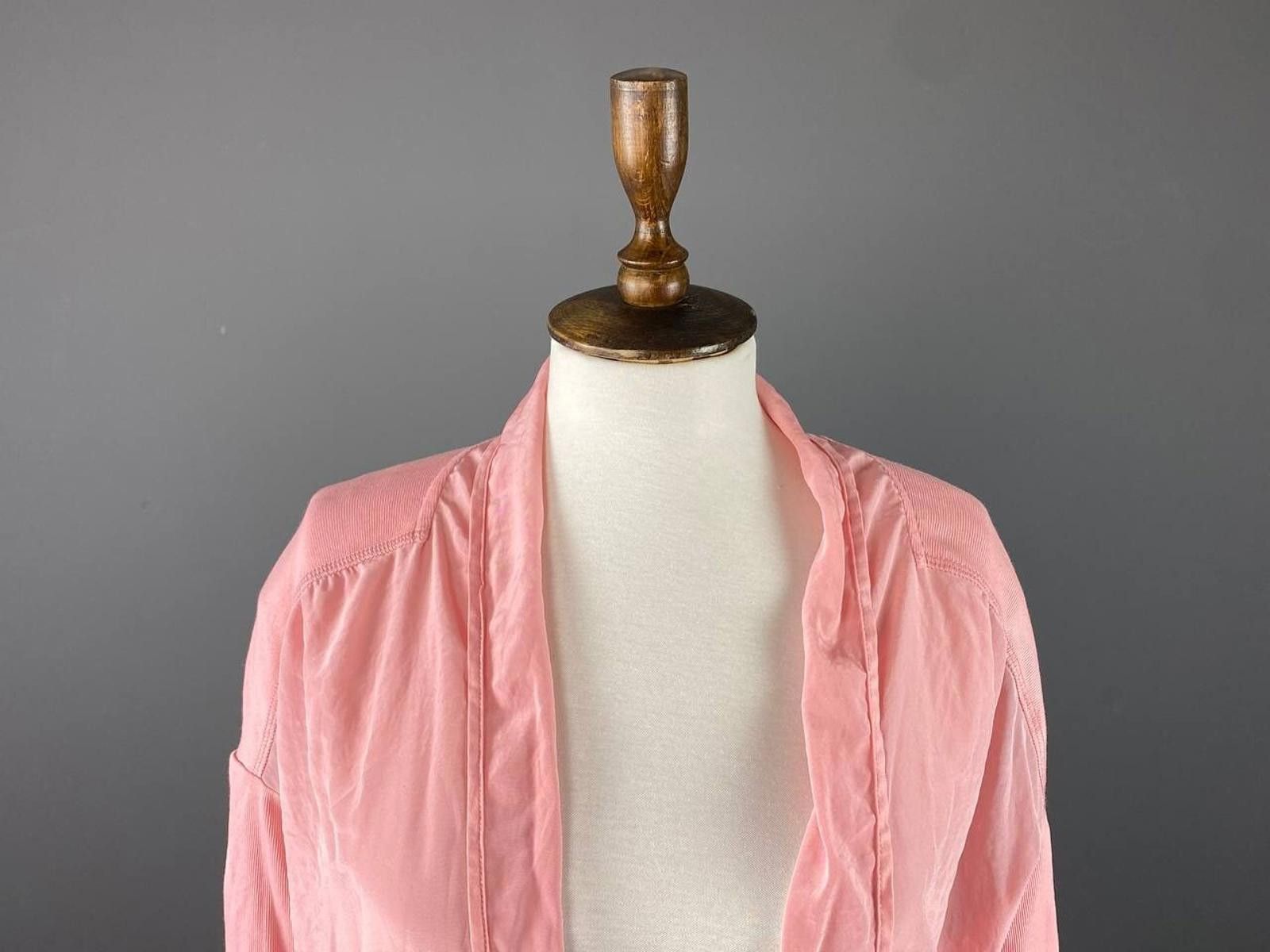Designer Marc Cain Sport Pink Open Front Cardigan Sweater Size M Size M / US 6-8 / IT 42-44 - 5 Thumbnail