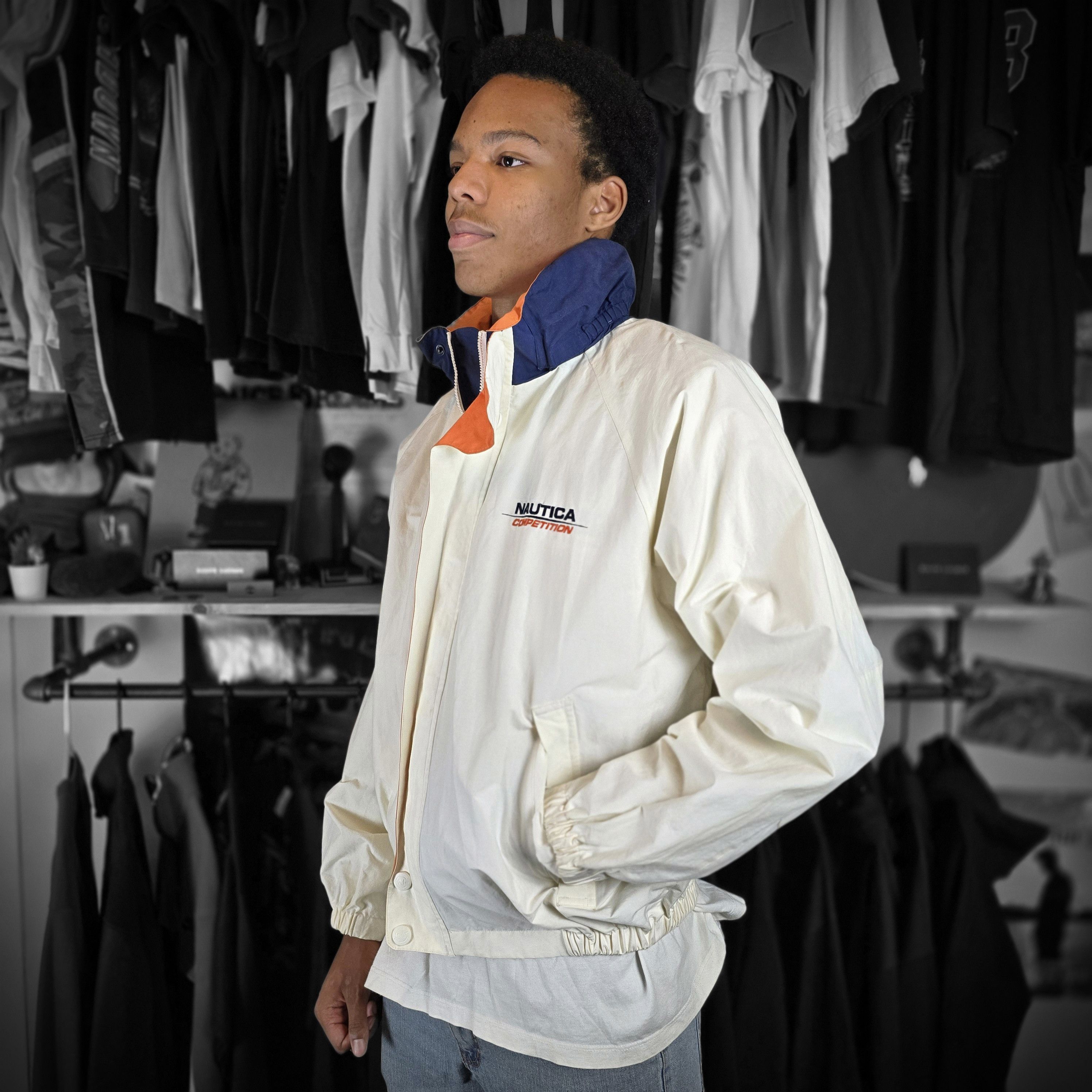 Nautica Vintage Nautica Sailing Jacket White/Orange Men's XL Size US XL / EU 56 / 4 - 2 Thumbnail