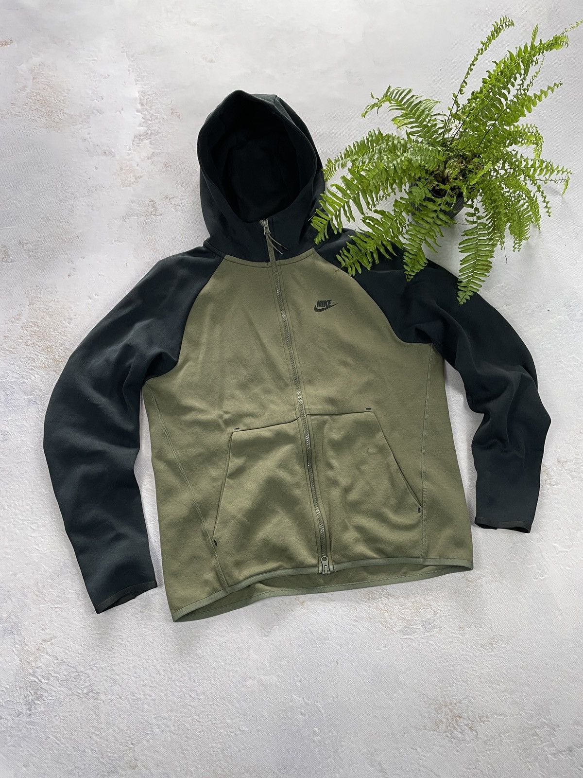 Nike × Vintage Nike Tech Fleece Hoodie Zip Up Drill Size US M / EU 48-50 / 2 - 1 Thumbnail
