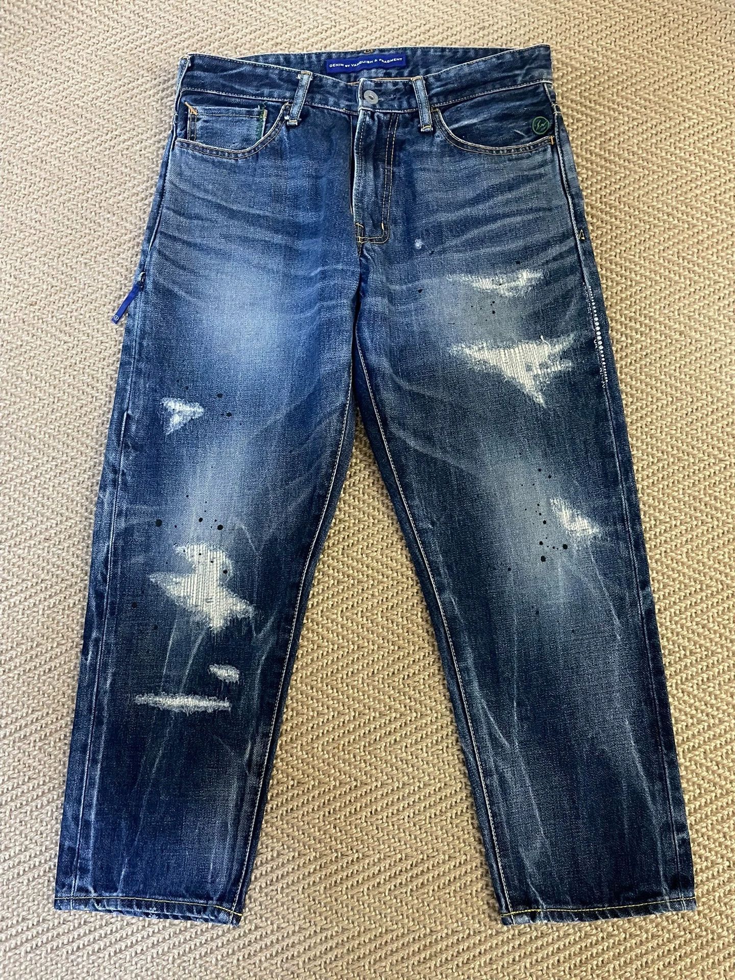 Vanquish VANQUISH x FRAGMENT 9L Distressed Jeans Rhtns Lng Size US 30 / EU 46 - 1 Thumbnail