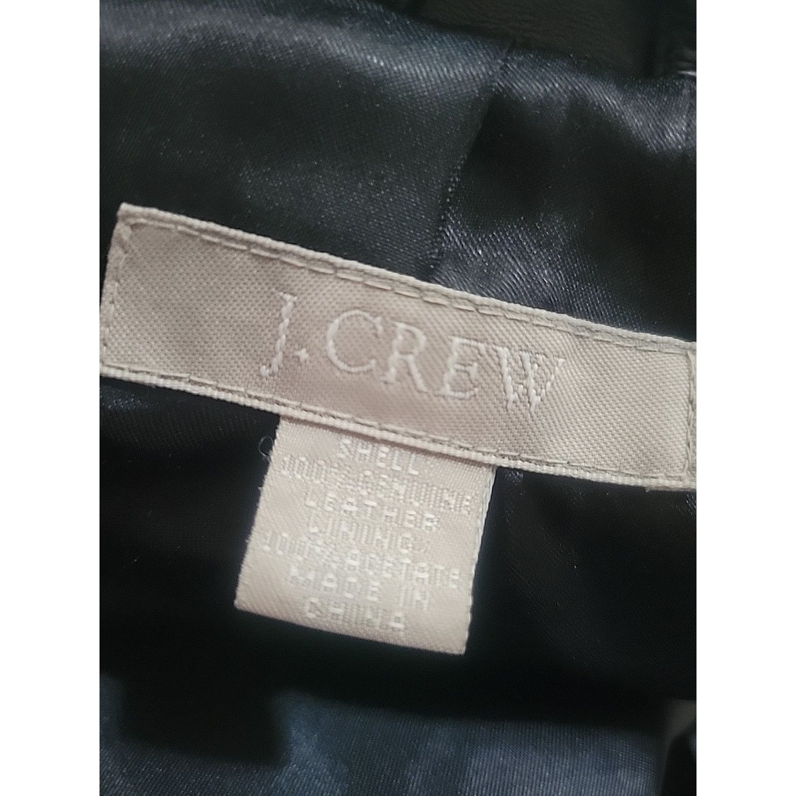 J.Crew J Crew Women Leather jacket black oil slick iridescent Sz L Size L / US 10 / IT 46 - 7 Thumbnail