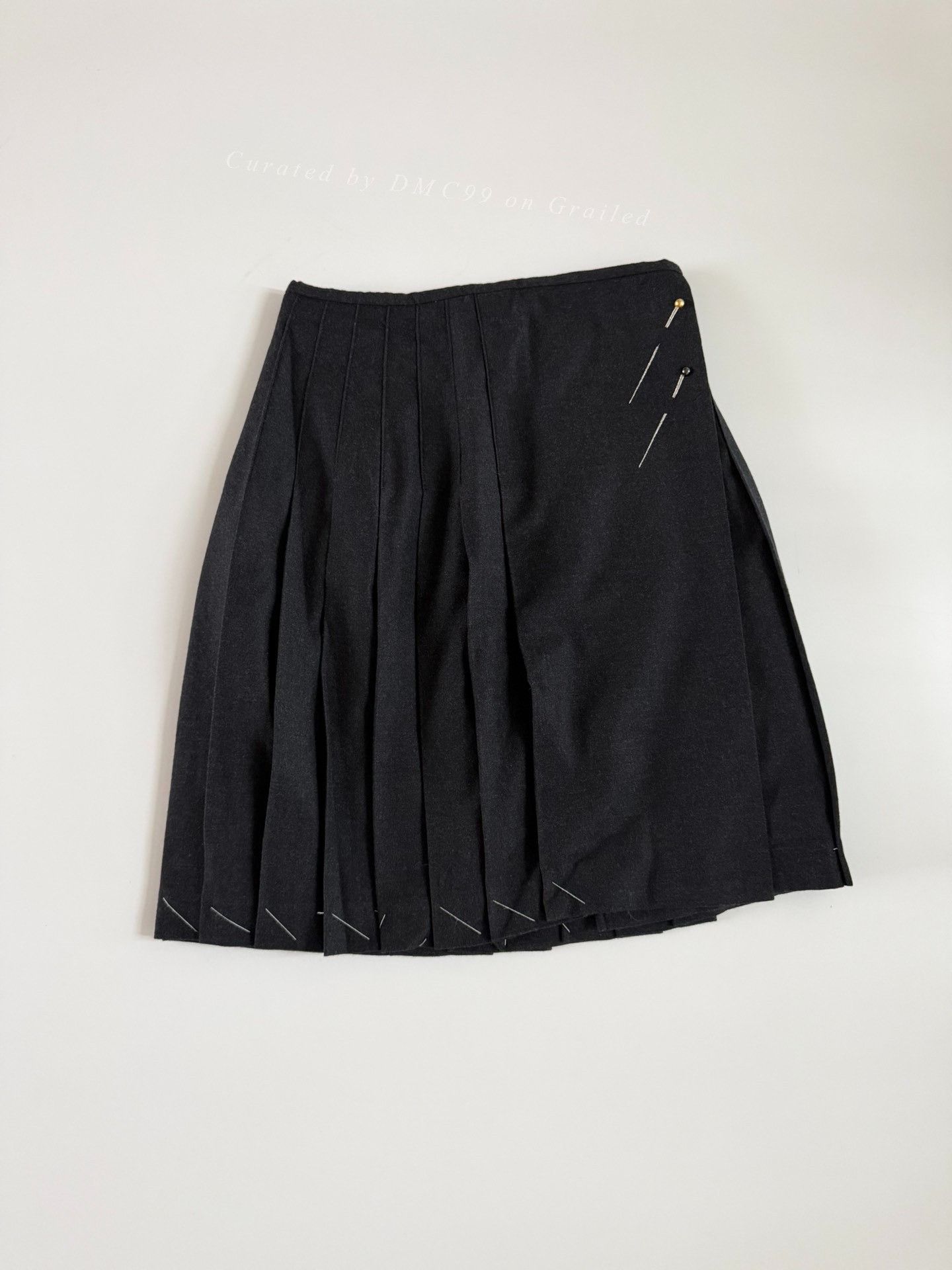 Jean Paul Gaultier Jean Paul Gaultier Wool Pleated Skirt Size 38" / US 16 / IT 52 - 1 Thumbnail