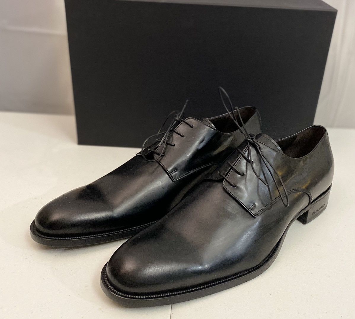 Dsquared2 Dsquared2 🇮🇹 Black Polished Leather Evening Derby 12 NEW Size US 12 / EU 45 - 7 Thumbnail