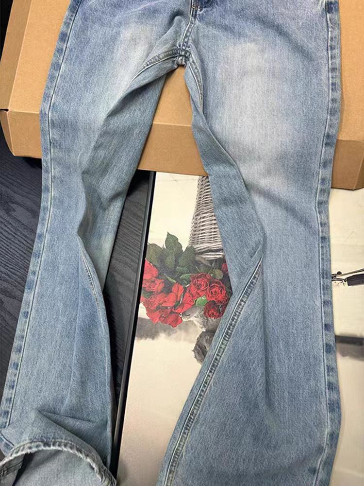 Japanese Brand × Jean Vintage Washed Blue Street Y2K Micro Flare Jeans Size US 32 / EU 48 - 4 Thumbnail
