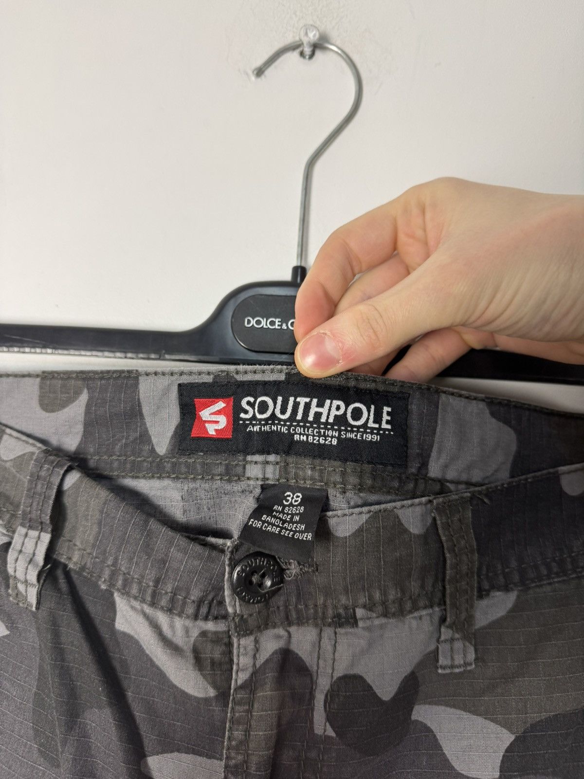 Southpole Vintage 00s Southpole Archive Grey Camo Cargo Pants Y2K Size US 38 / EU 54 - 3 Thumbnail