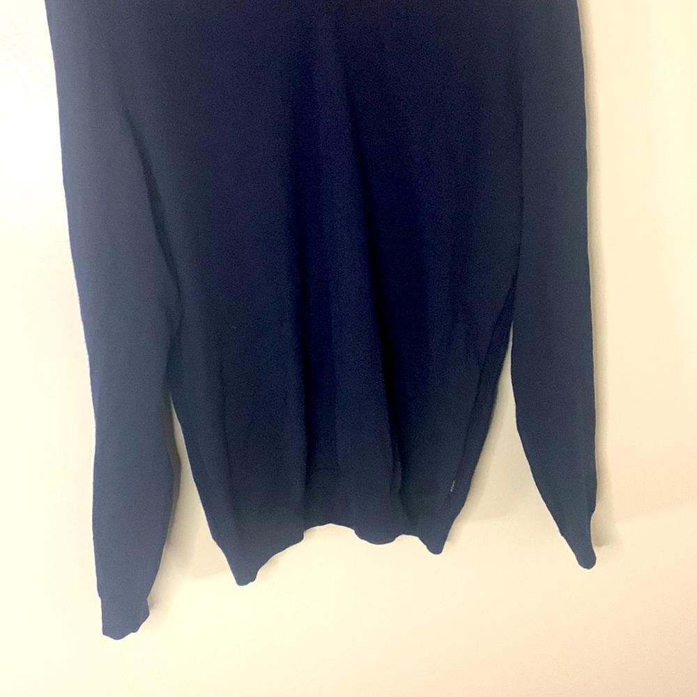 Hugo Boss VNeck Merino Sweater- Hugo Boss - Navy Blue - Medium Size US M / EU 48-50 / 2 - 4 Thumbnail