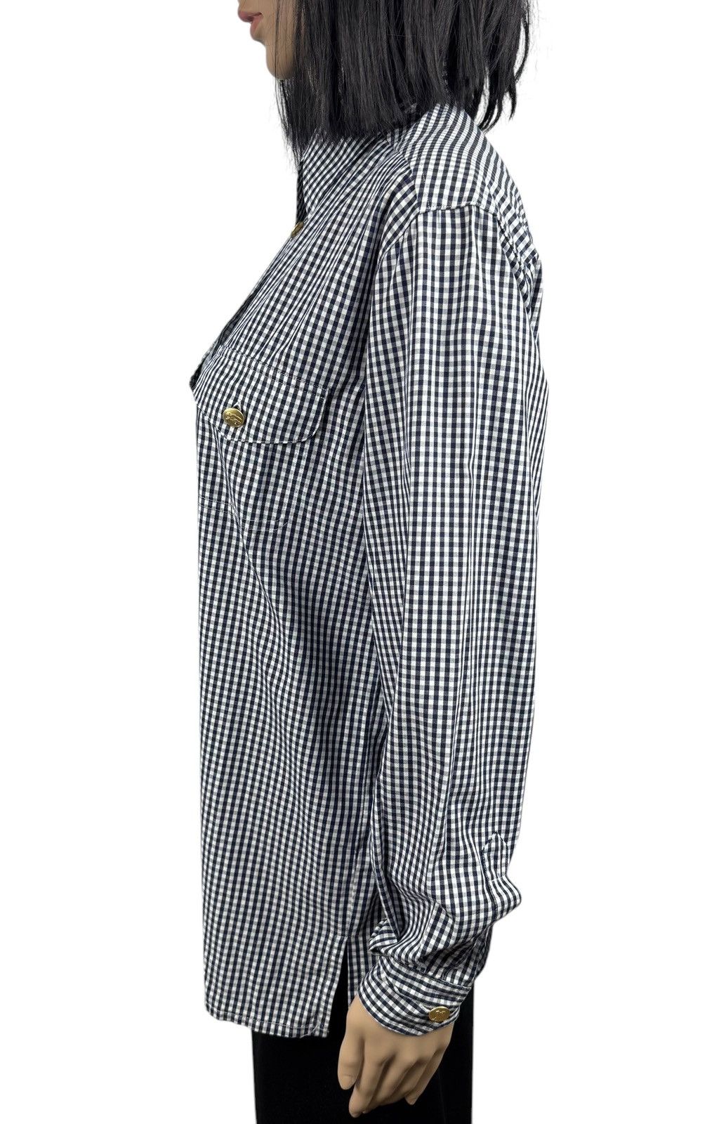 Burberry × Vintage Burberry Vintage Shirt Button Up Burberrys Gold Buttons Size M / US 6-8 / IT 42-44 - 6 Thumbnail