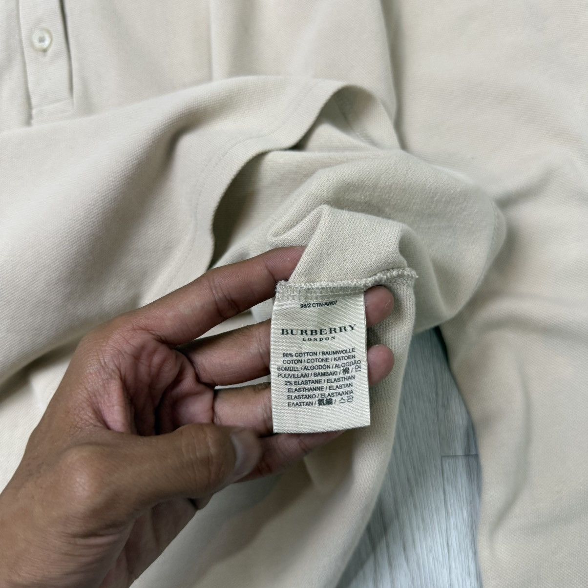 Burberry Burberry london long poloshirt beige Size S / US 4 / IT 40 - 6 Thumbnail