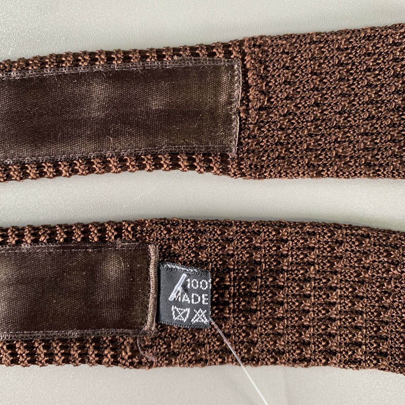 Brioni BRIONI Brown Knitted Silk Tie Size ONE SIZE - 3 Thumbnail