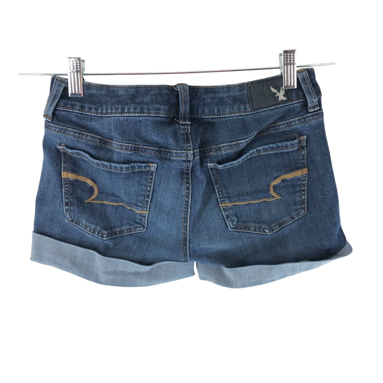 American Eagle Outfitters American Eagle Womens Midi Shorts Denim Cuffed Medium Wash S Size 25" / US 0 / IT 36 - 2 Thumbnail