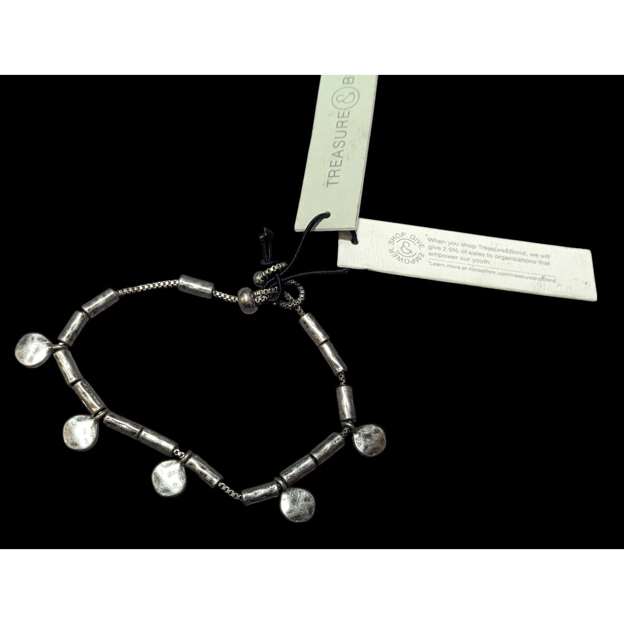 Nordstrom Treasure & Bond Brutalist Rhodium Plated Charm Bracelet Size ONE SIZE - 2 Thumbnail
