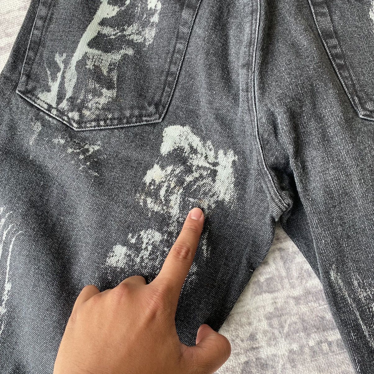 If Six Was Nine Bernings Sho Punk Distressed Denim Pants Size US 29 - 15 Thumbnail