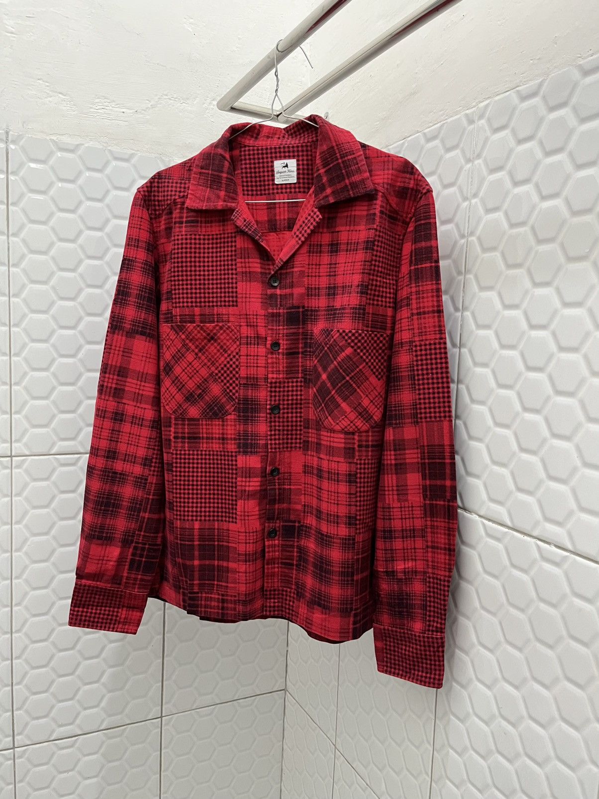 Sasquatchfabrix Sasquatchfabrix Wonder Worker Patchwork Flannel Shirt Size US M / EU 48-50 / 2 - 2 Thumbnail