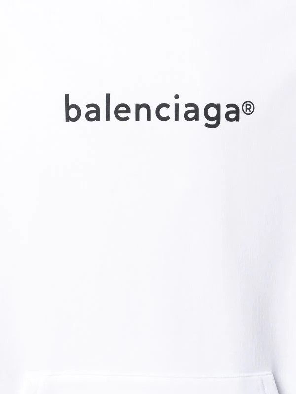 Balenciaga o1mt1gz0724 Logo Oversized Hoodie in White Size US L / EU 52-54 / 3 - 4 Thumbnail