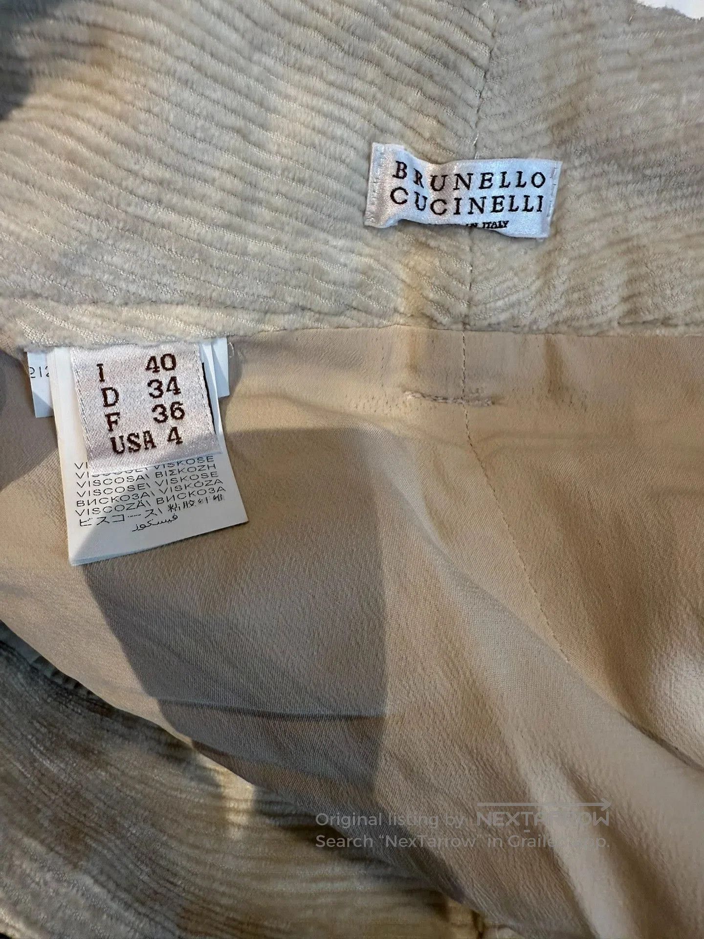 Brunello Cucinelli Brunello Cucinelli Corduroy Casual Pants. Size US 36 / EU 52 - 2 Thumbnail